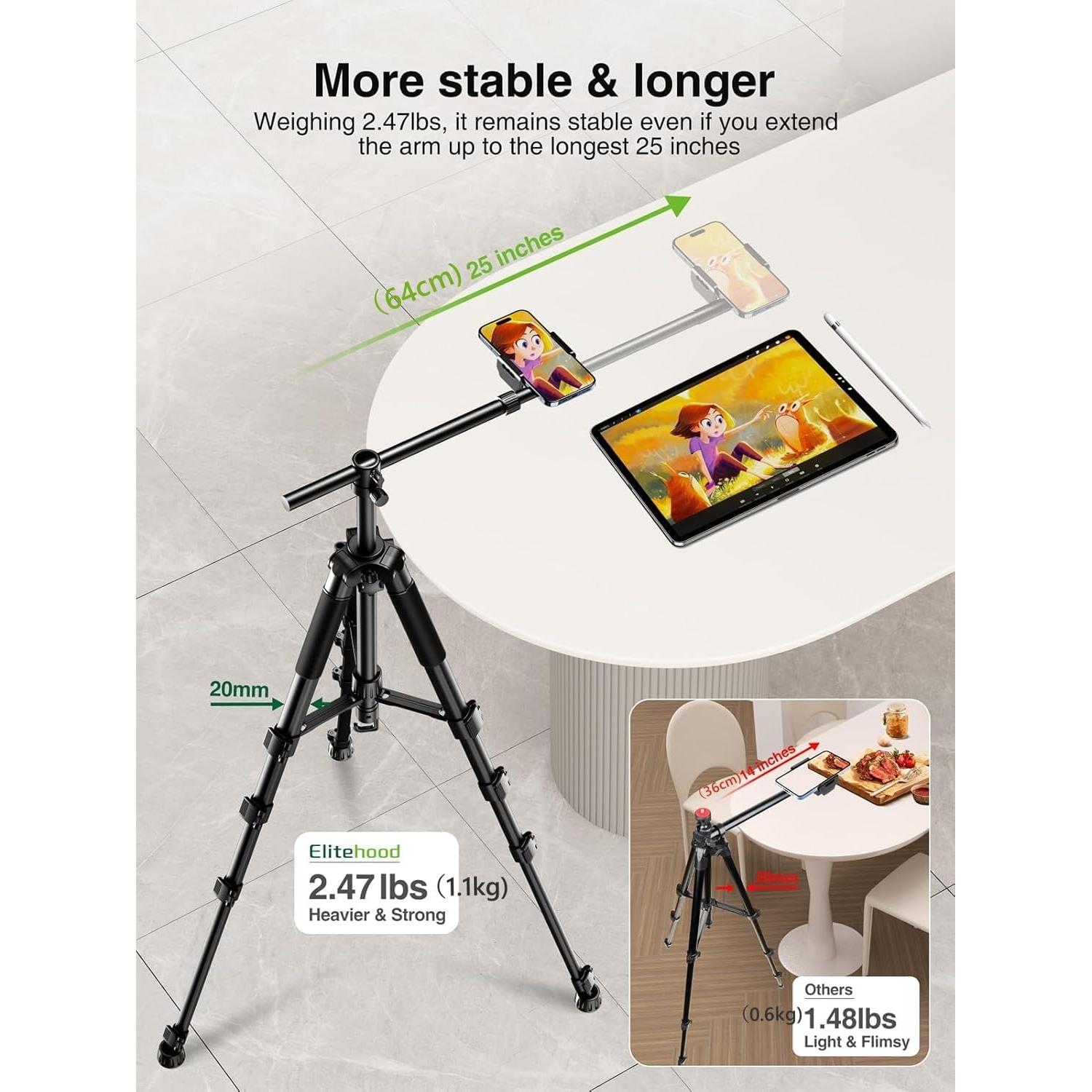 Trípode para Teléfono Elitehood PT-10 59" Ajustable 360°