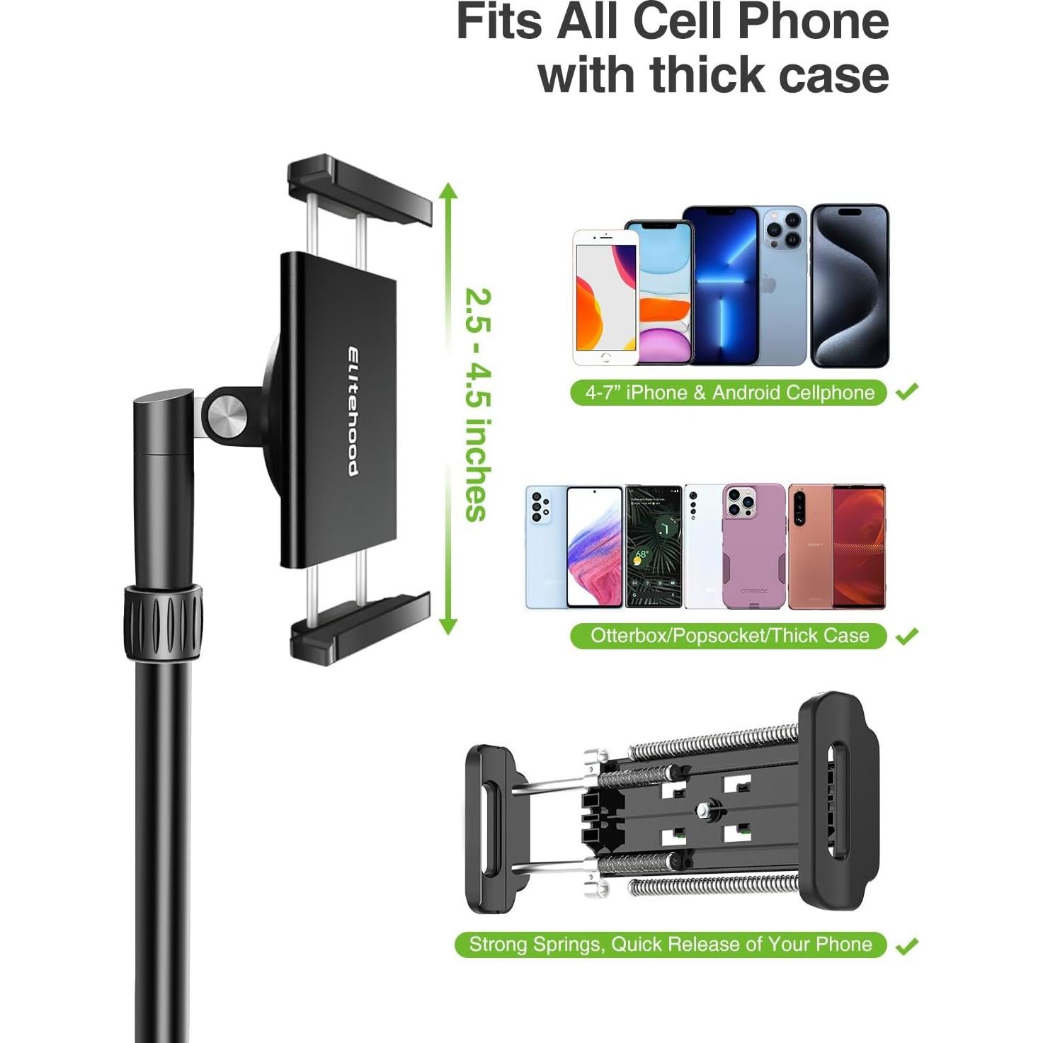 Trípode para Teléfono Elitehood PT-10 59" Ajustable 360°