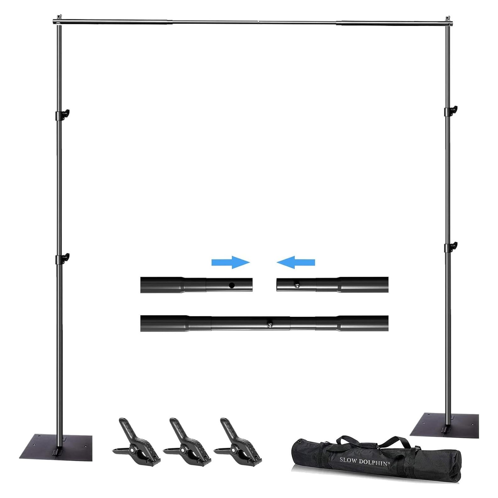 Kit de Soporte para Fondo de Fotografía SLOW DOLPHIN 3.05m x 1.98m