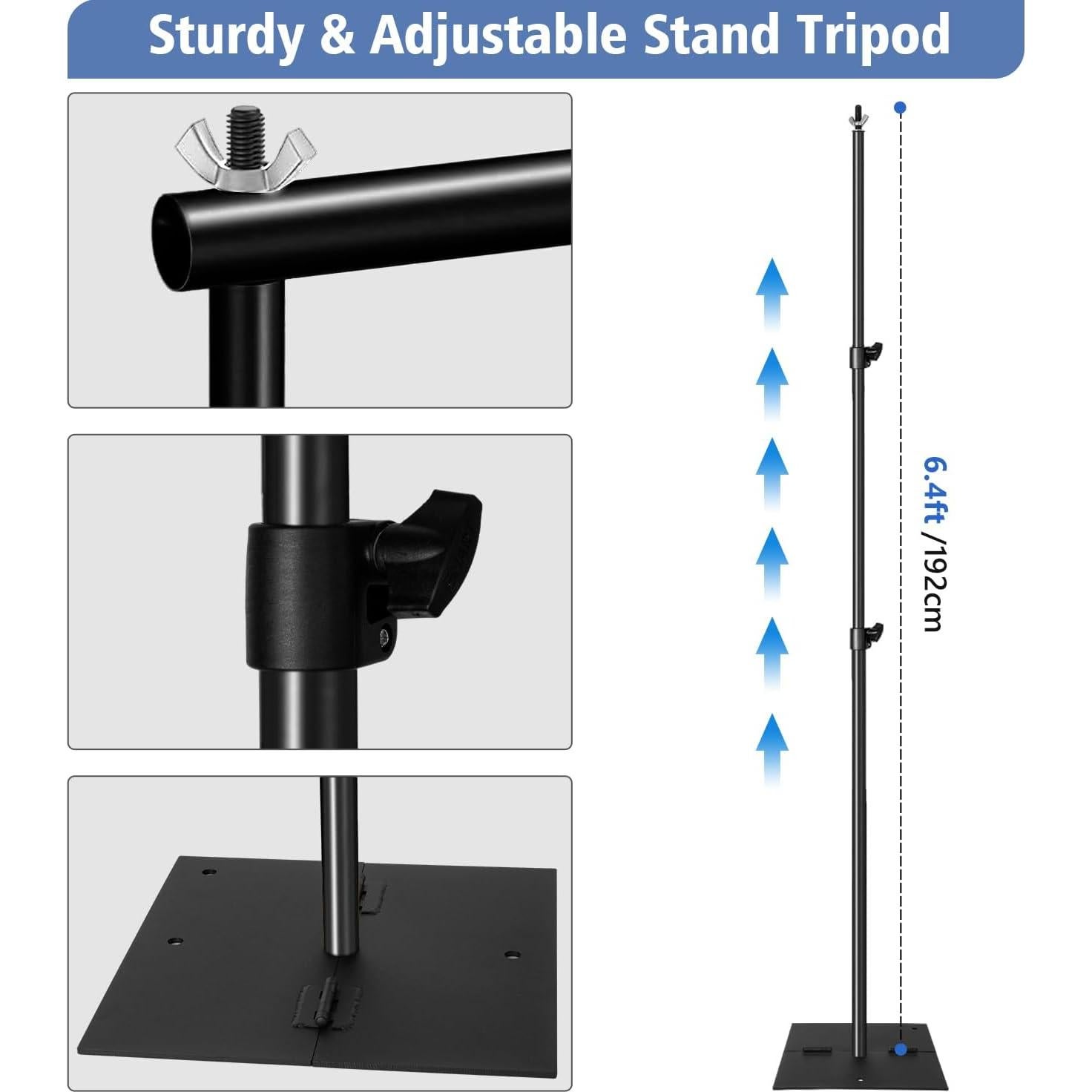 Kit de Soporte para Fondo de Fotografía SLOW DOLPHIN 3.05m x 1.98m