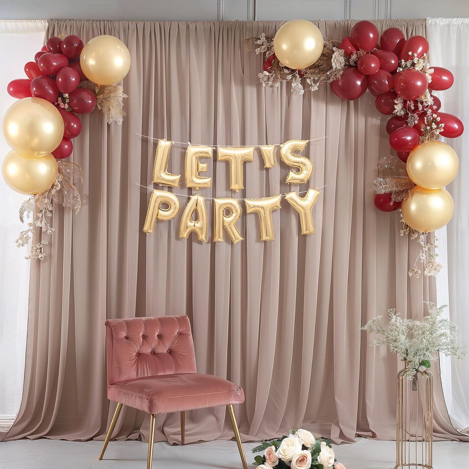 Cortinas de fondo taupe Wish Care 1.52m x 3.05m, chiffon