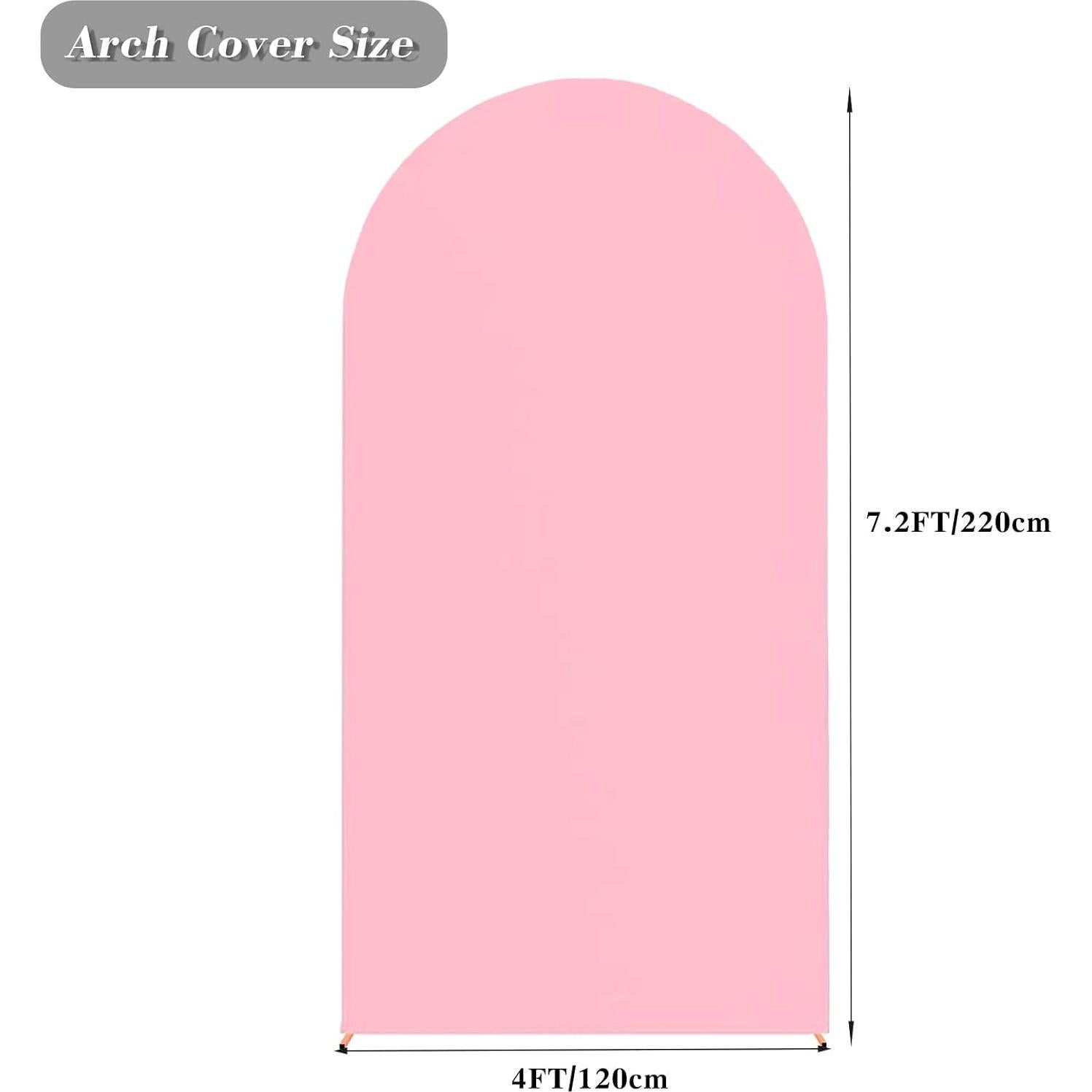 Cubierta de Arco 2.2 m Rosa Spandex para Bodas y Fiestas