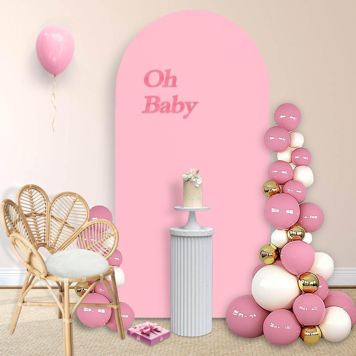 Cubierta de Arco 2.2 m Rosa Spandex para Bodas y Fiestas