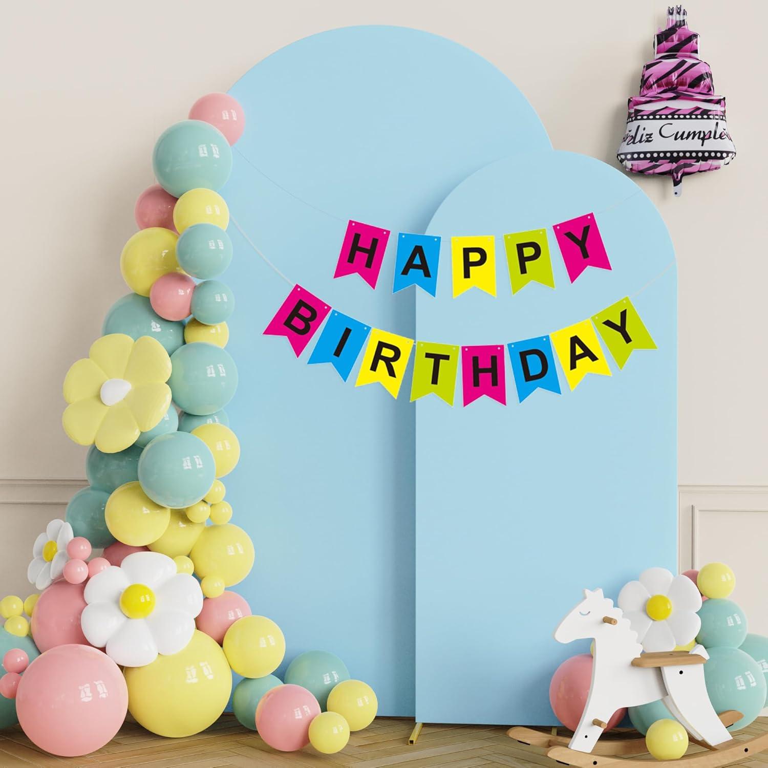 Cubierta de Arco de Boda Putros Spandex 2.2m x 1.2m y 1.8m x 0.8m Azul Polvoriento