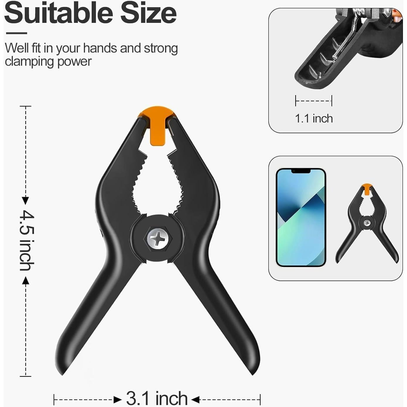 Abrazaderas de Resorte EMART 6 Piezas 11.43 cm Alta Resistencia