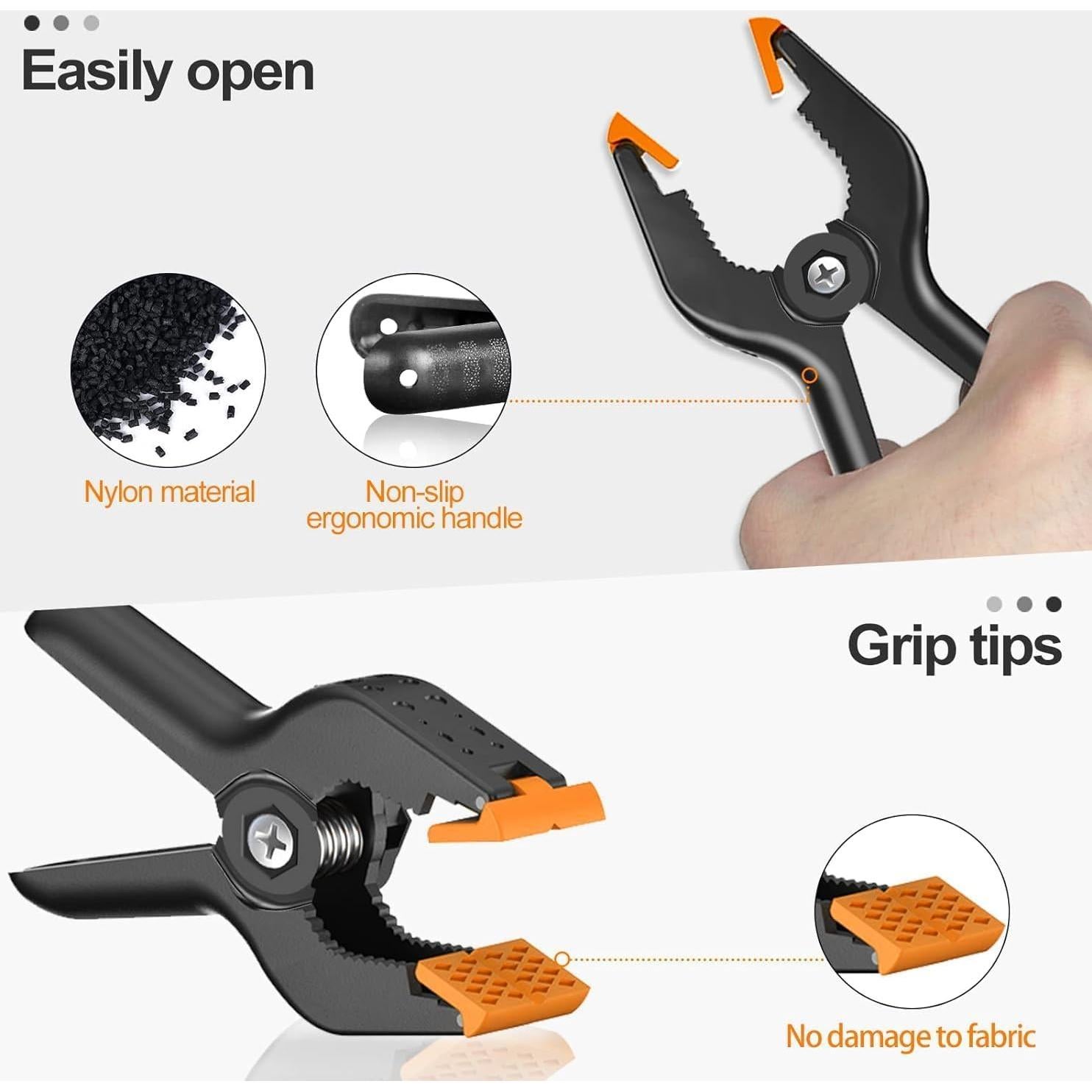 Abrazaderas de Resorte EMART 6 Piezas 11.43 cm Alta Resistencia