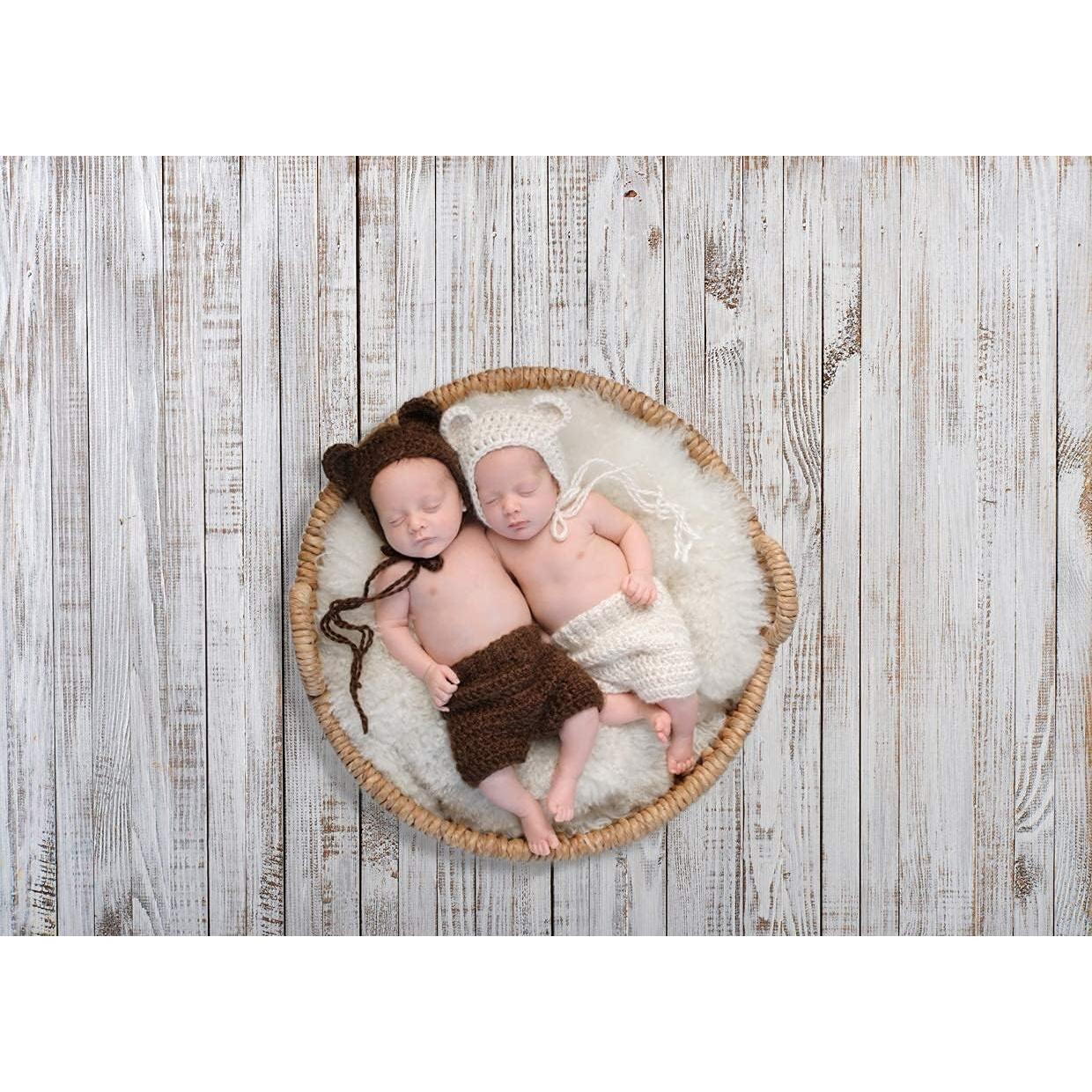 Fondo de Fotografía WOLADA 210x150cm Madera Vintage Blanco