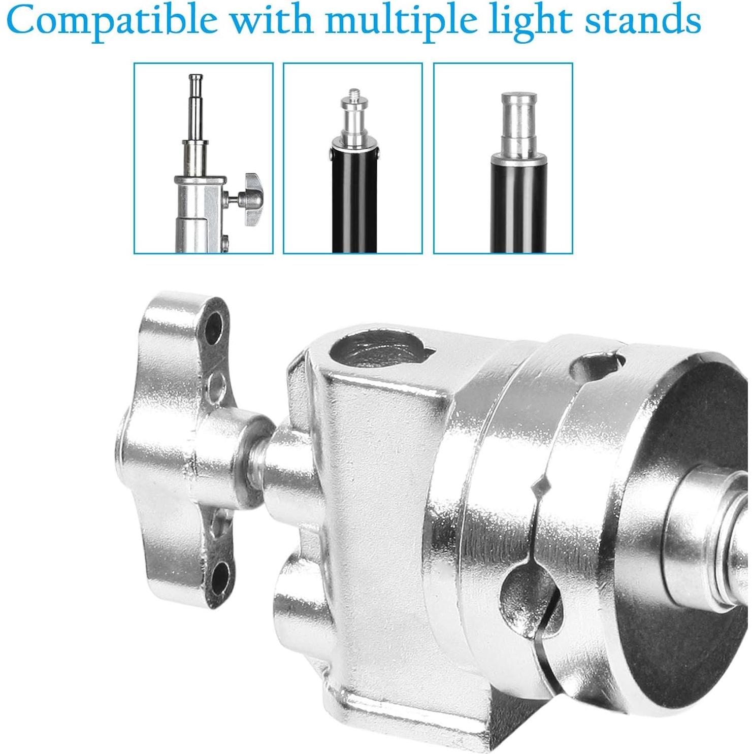 Adaptador de Soporte de Luz Giratorio Selens 2 Piezas 6.35 cm