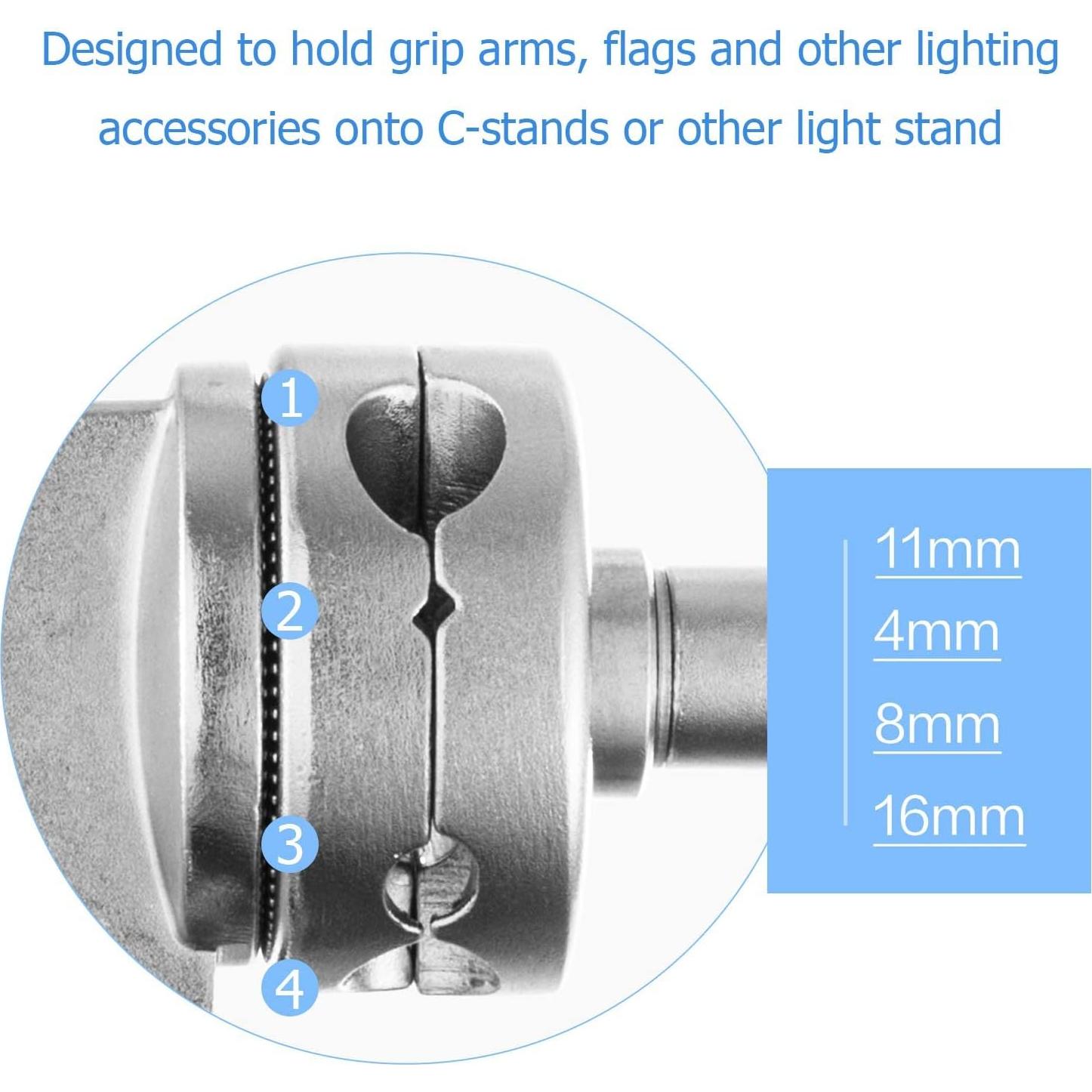 Adaptador de Soporte de Luz Giratorio Selens 2 Piezas 6.35 cm