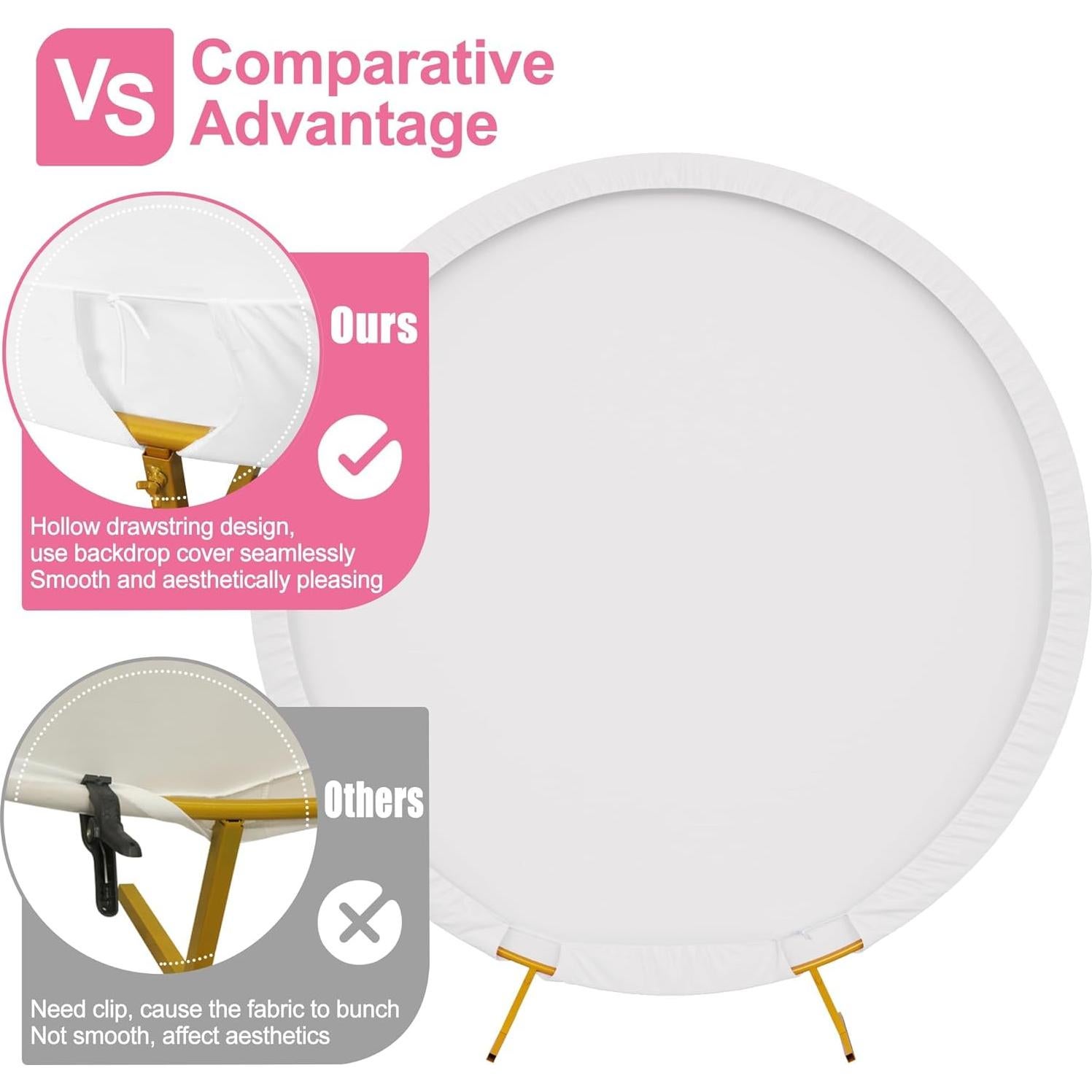 Cubierta de Arco Redondo Wokceer 2.2m Blanca de Poliéster