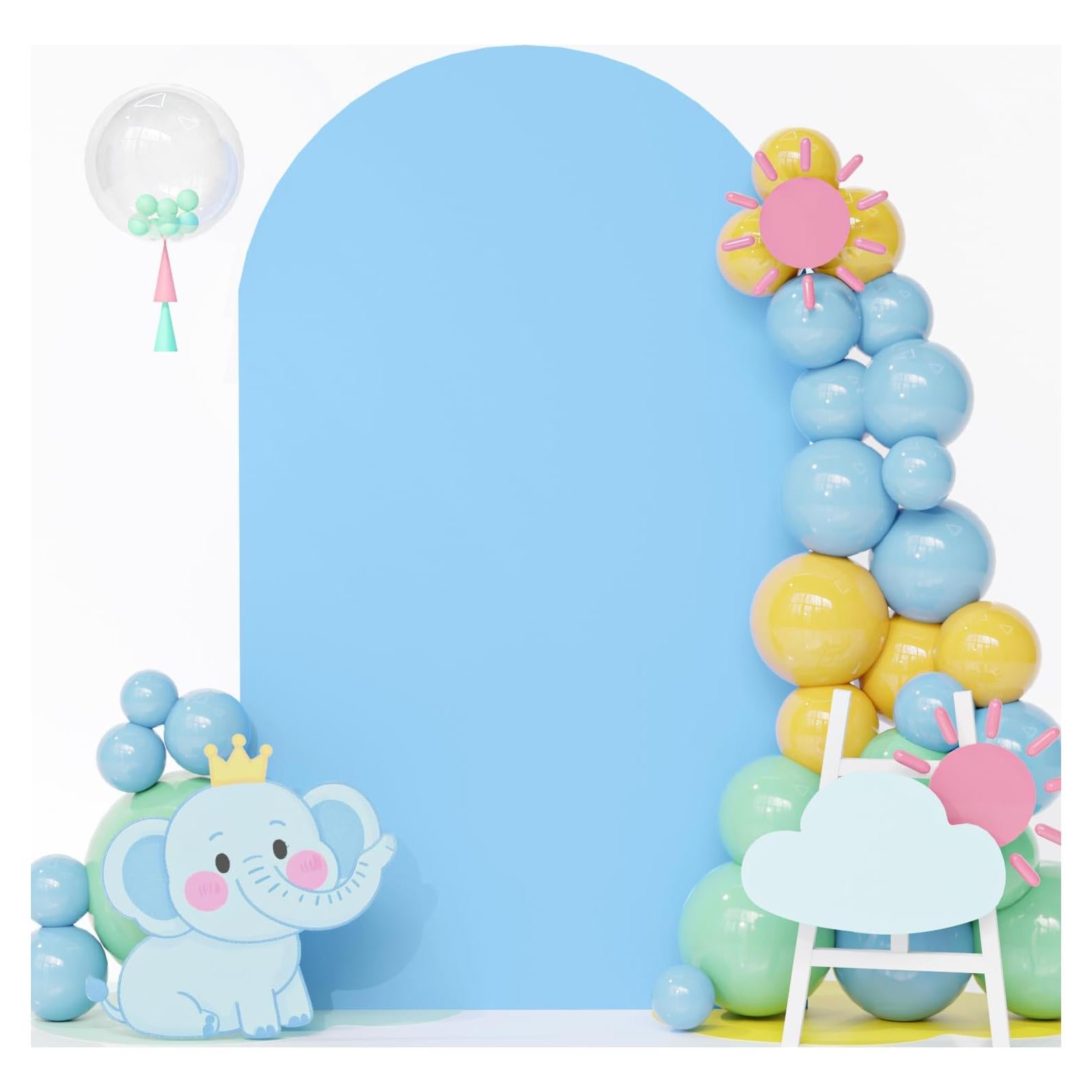 Cubierta de Arco Azul Bebé FOTSHARER 2.13x1.19 m Tela Spandex