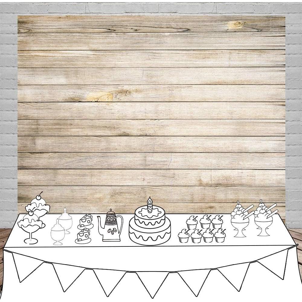 Fondo de Fotografía Laeacco 3x2.5m Madera Rústica Vintage