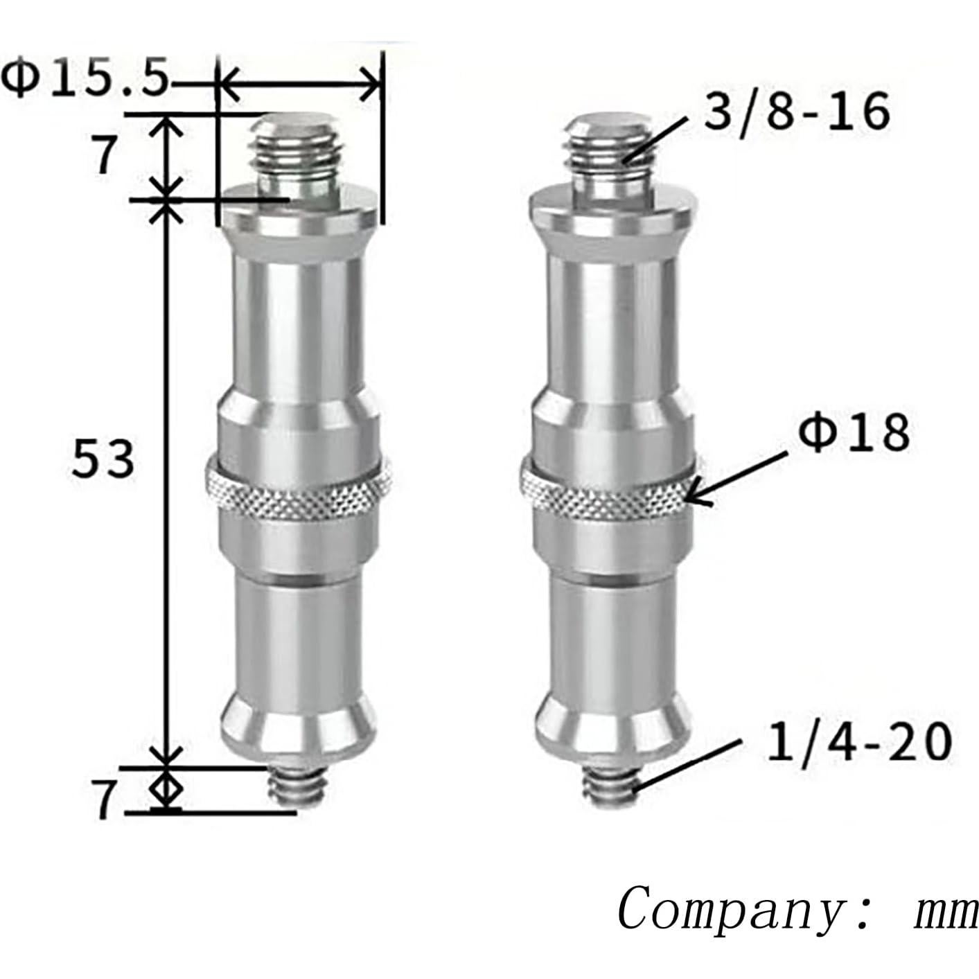 4 Adaptadores Tornillos 1/4 a 3/8 YTgilo para Fotografía