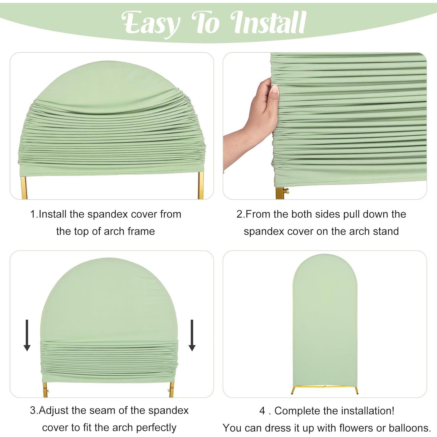 Cubierta de Arco de Boda 2.01m Verde Salvia FEINIGESI