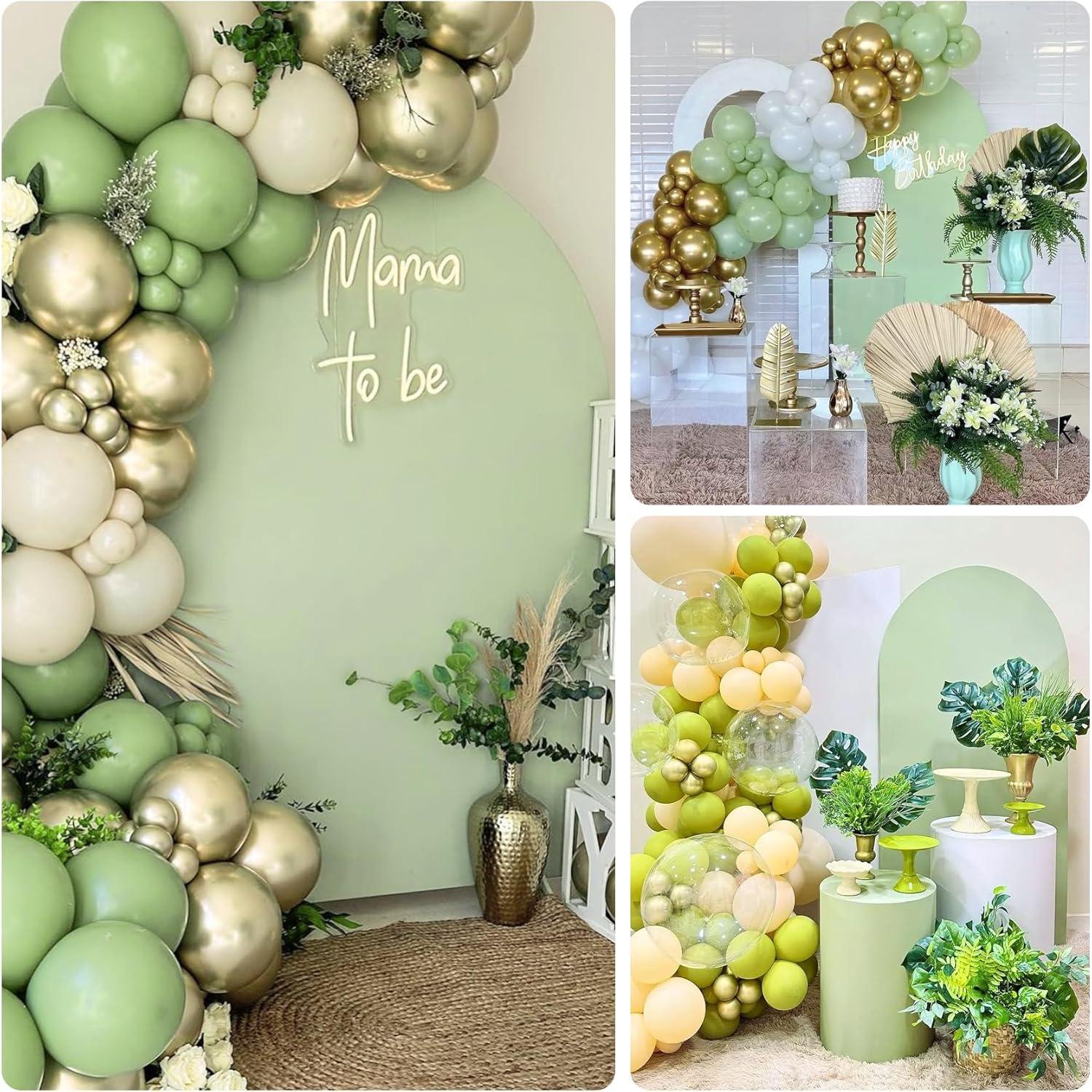 Cubierta de Arco de Boda 2.01m Verde Salvia FEINIGESI