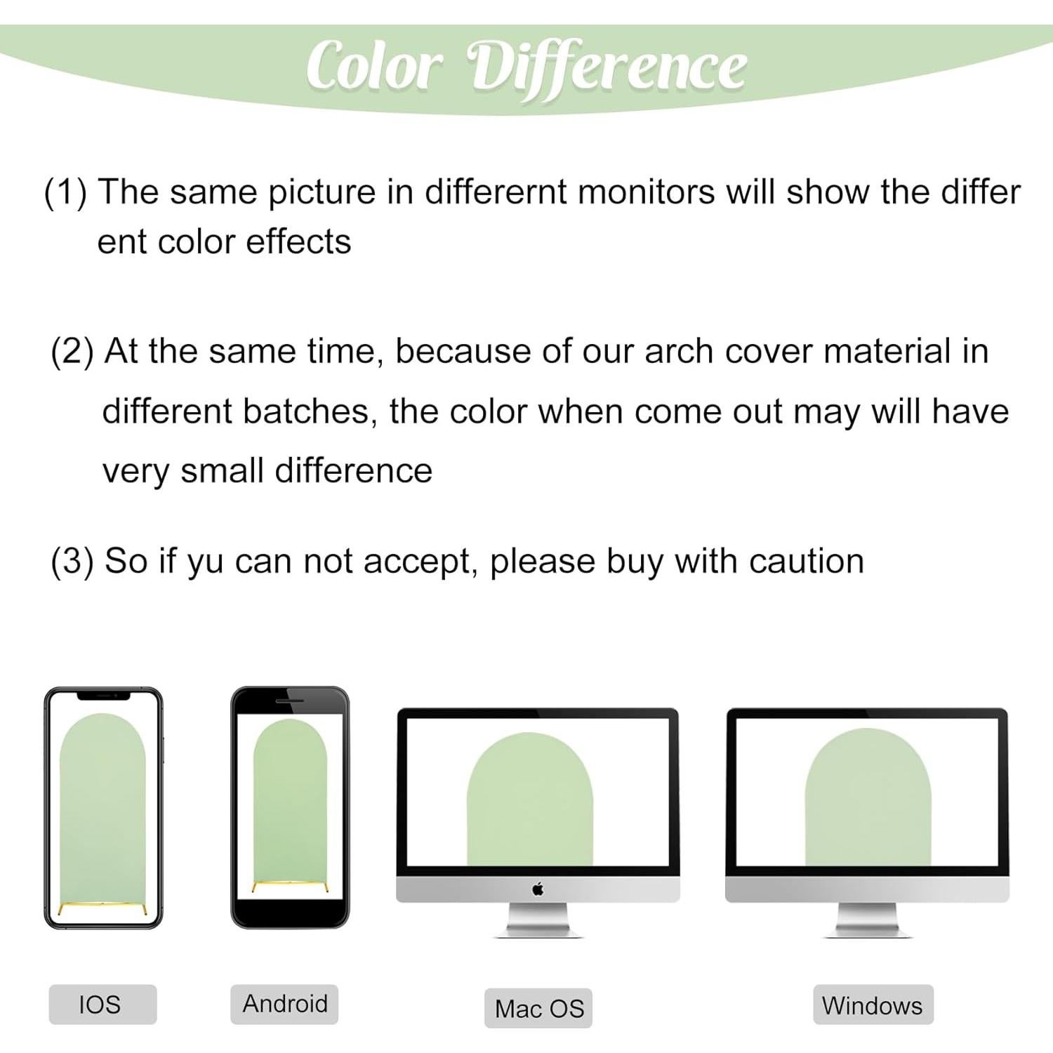 Cubierta de Arco de Boda 2.01m Verde Salvia FEINIGESI