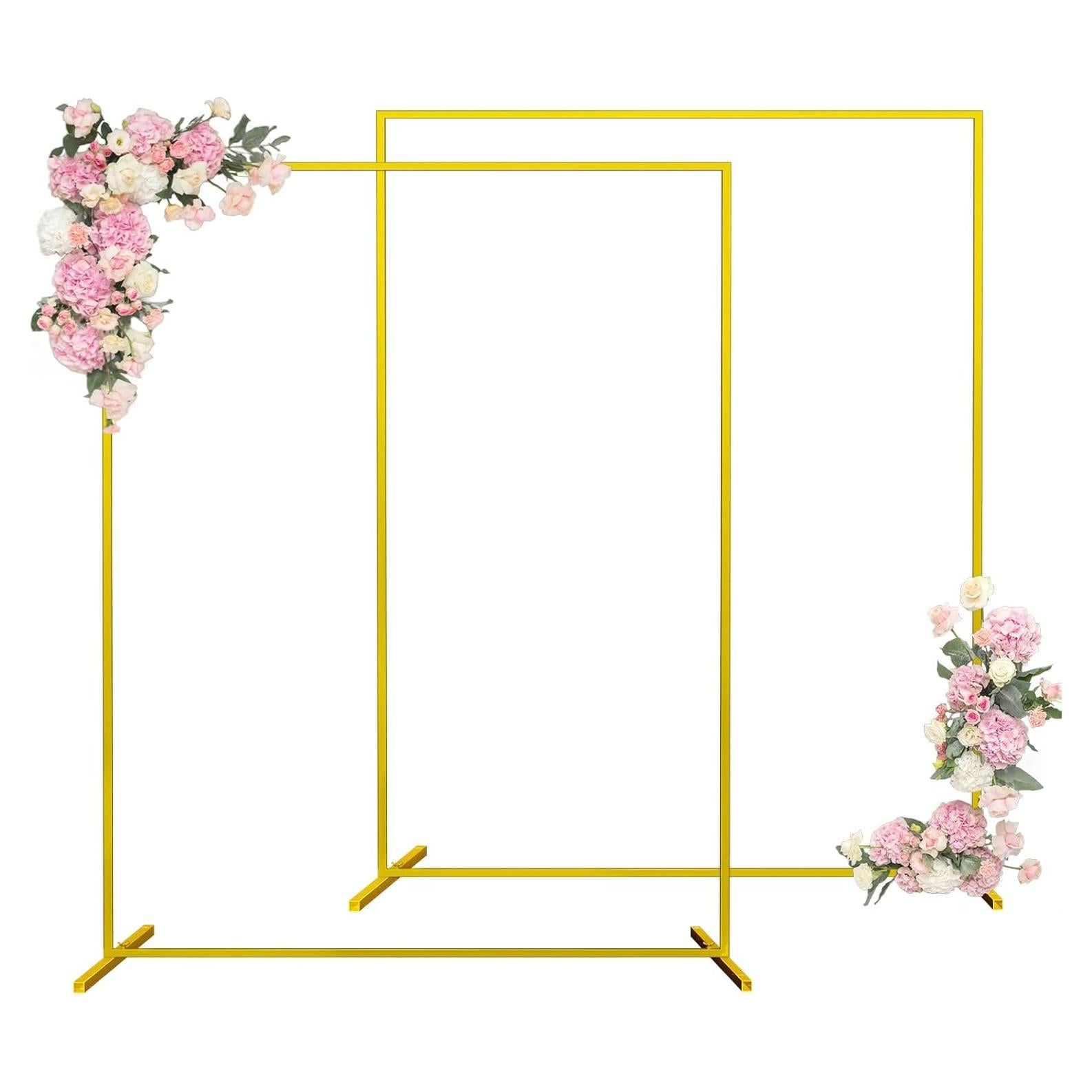 Soporte de Fondo Cuadrado Dorado LMEBE 2 Piezas 2x1.68M