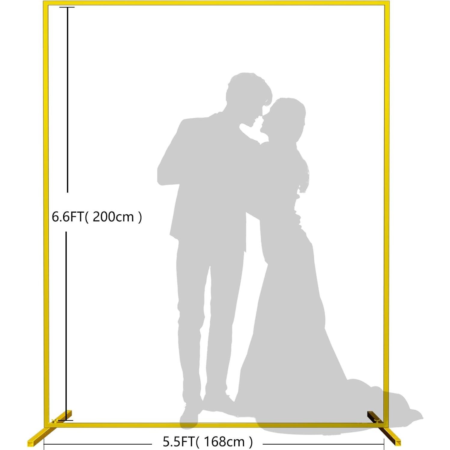 Soporte de Fondo Cuadrado Dorado LMEBE 2 Piezas 2x1.68M