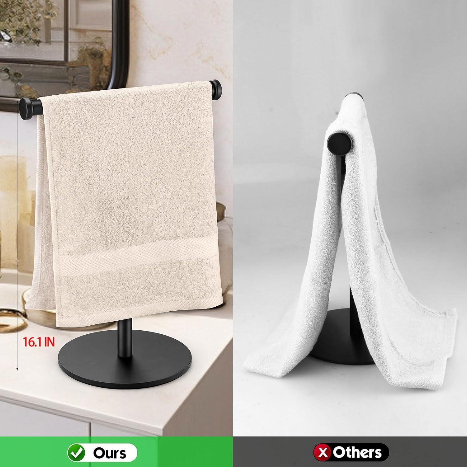 Soporte para Toallas de Mano KEWANNO Negro Mate 40.64x17.02 cm