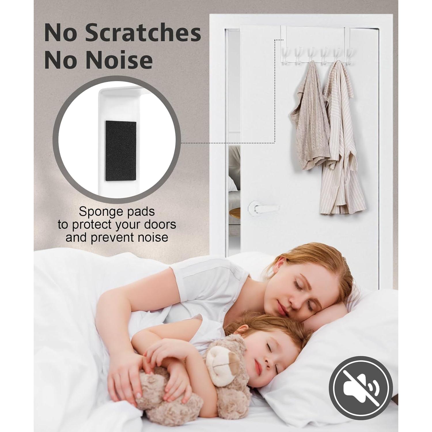 Ganchos Sobre Puerta Optish 12 Ganchos Blanco Minimalista