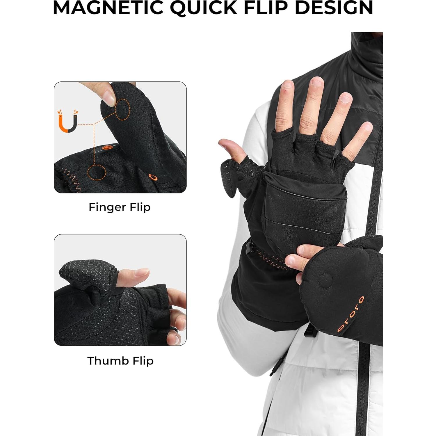 Mitones Calentados ORORO Unisex con Aislamiento PrimaLoft