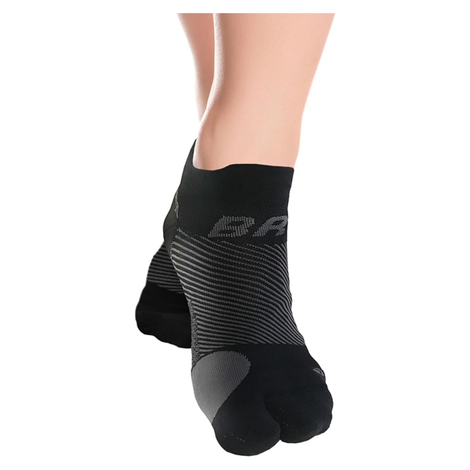 Calcetines Alivio Juanetes OrthoSleeve - Dedo Separado, Negro