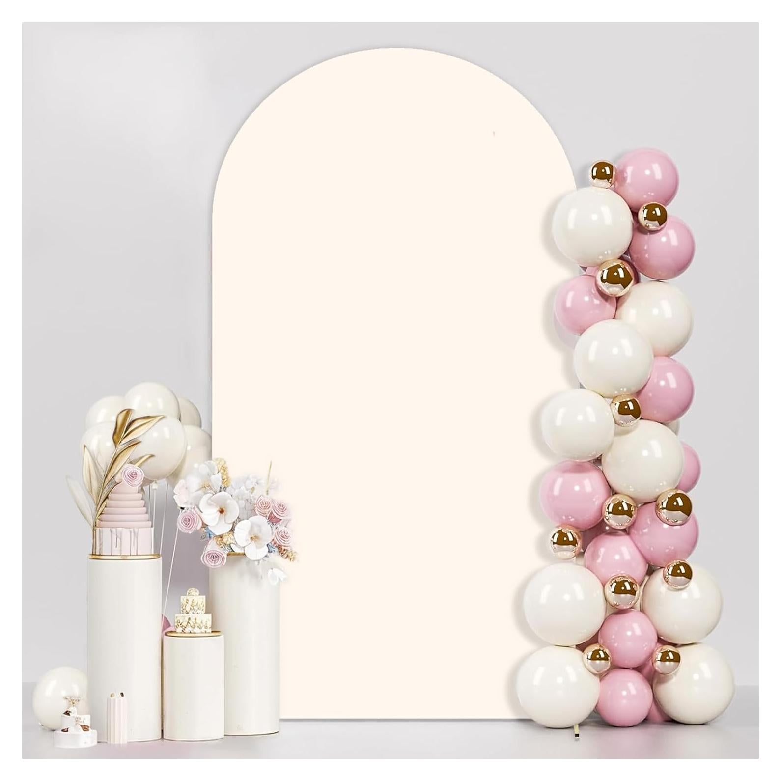 Cubierta de Arco de Boda Beige JCJ 6FT con Cremallera