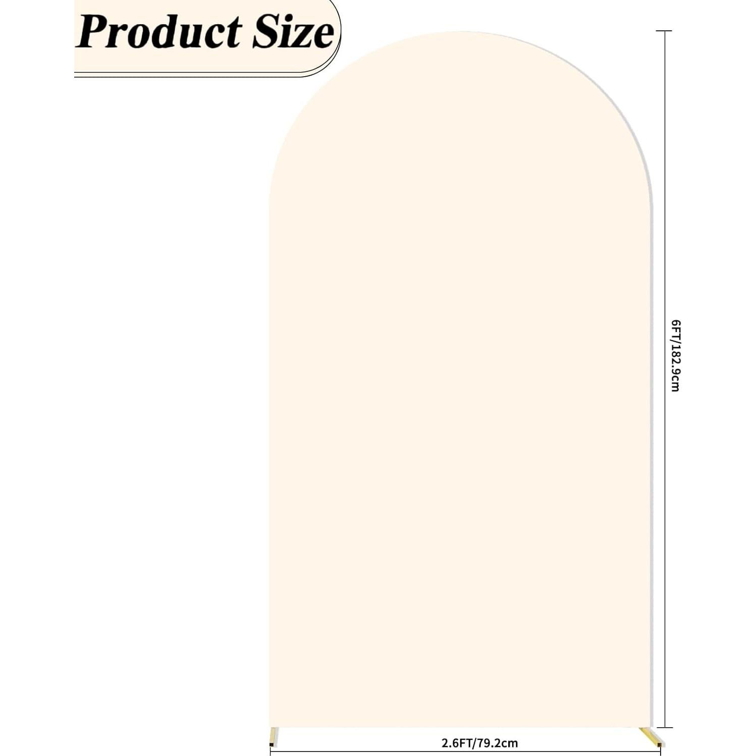 Cubierta de Arco de Boda Beige JCJ 6FT con Cremallera