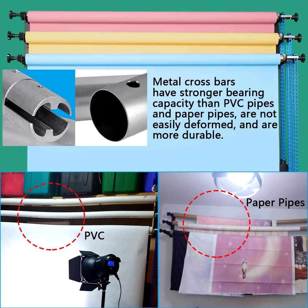 Tubo de Metal Inoxidable 3m para Soporte de Fondo de Estudio