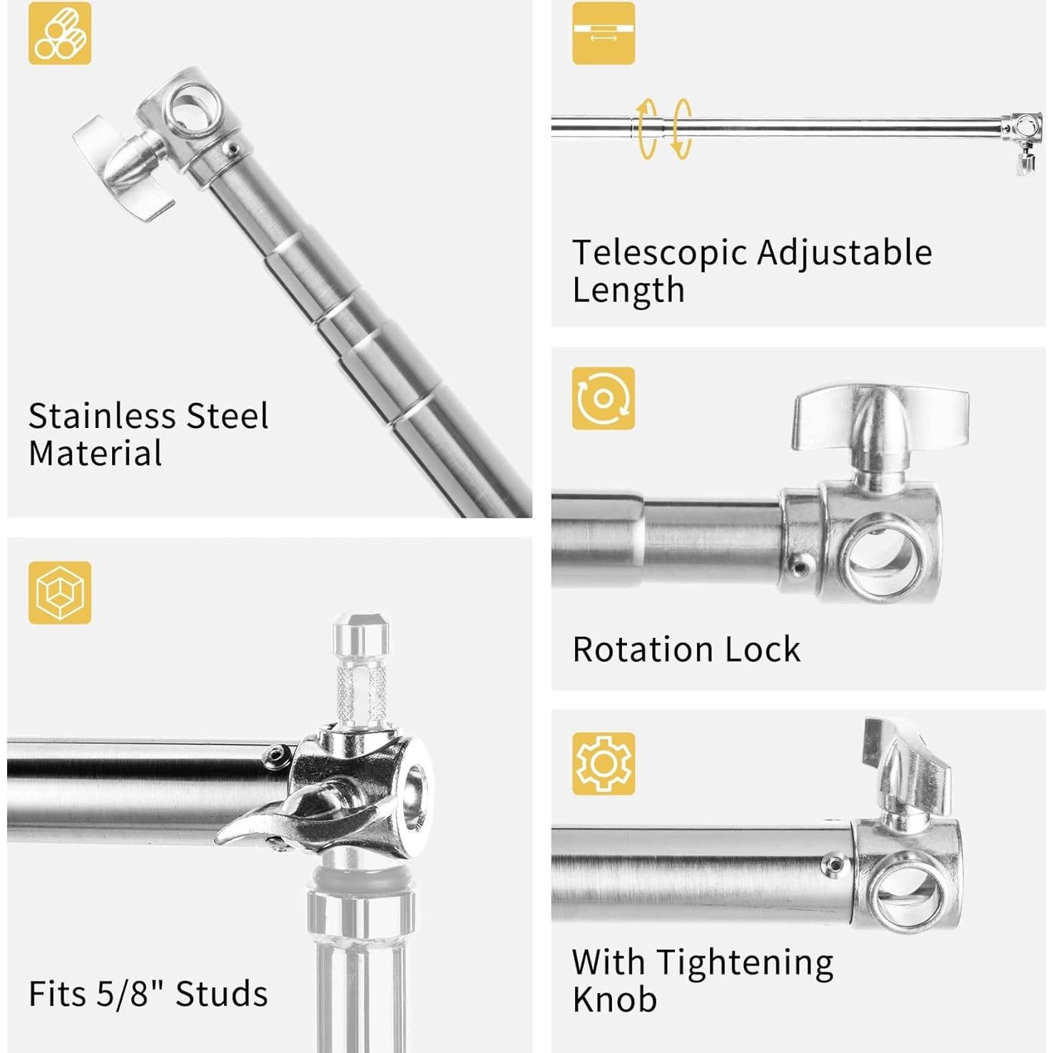 Barra Transversal Telescópica Meking Acero Inoxidable 3m