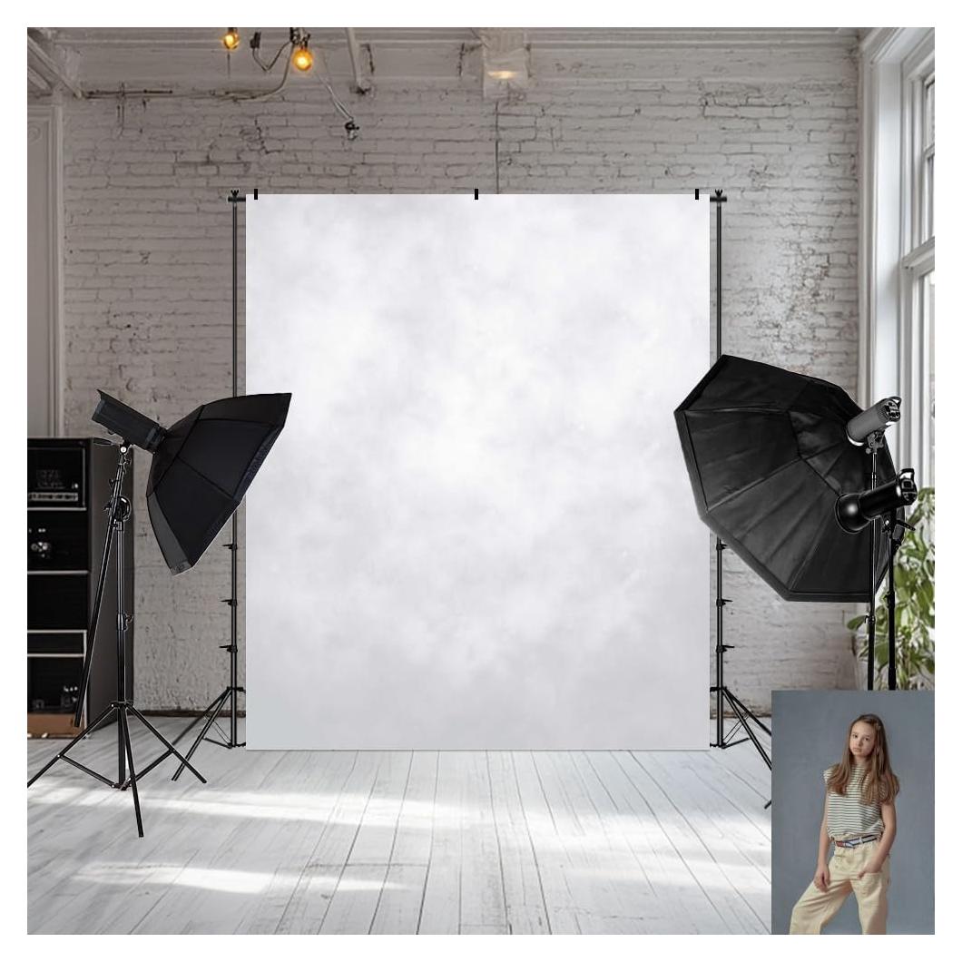 Fondo de Fotografía Kate 1.5x2.2m Gris Claro Microfibra