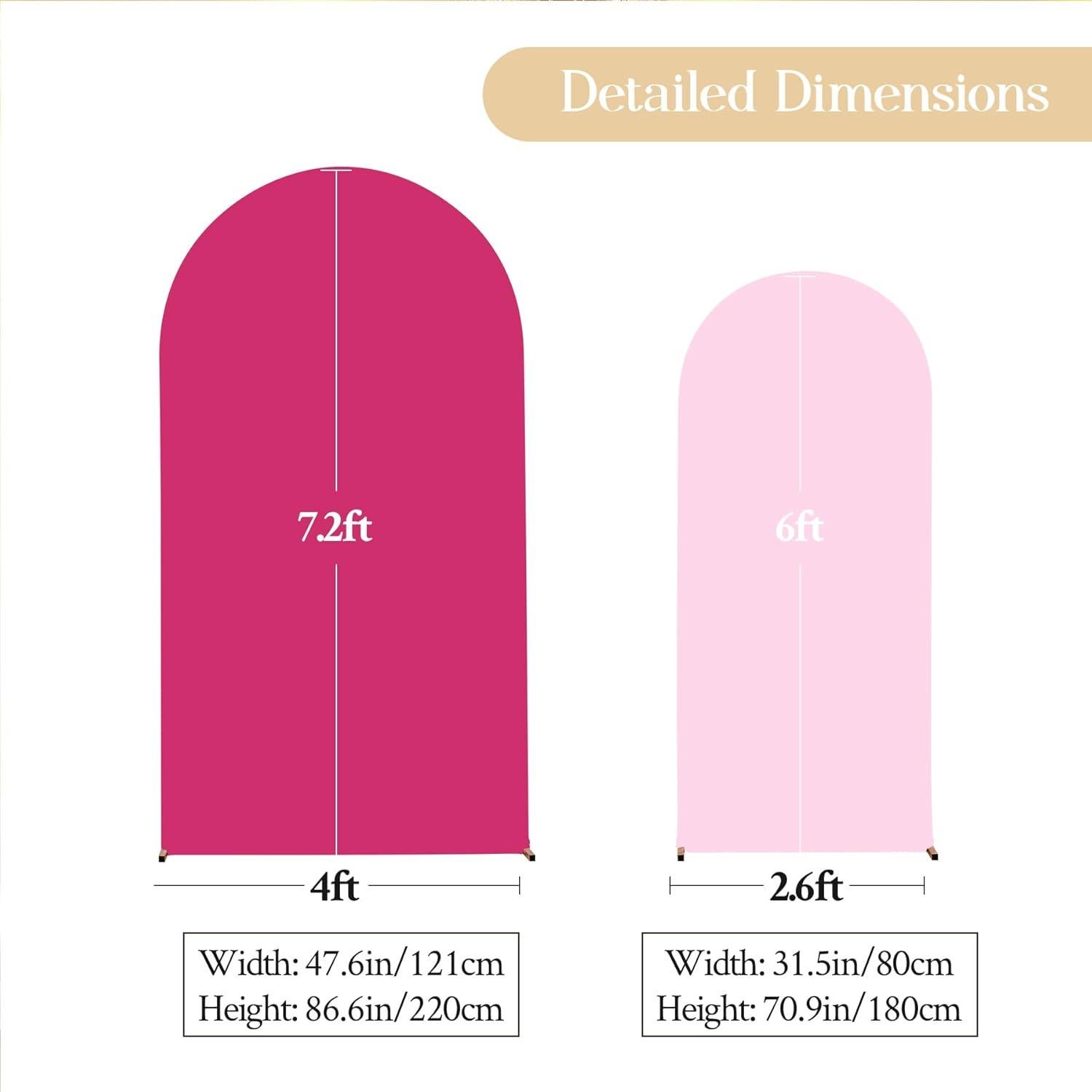 Juego de Fundas para Arco Rosa 2 Piezas 1.8m y 2.2m
