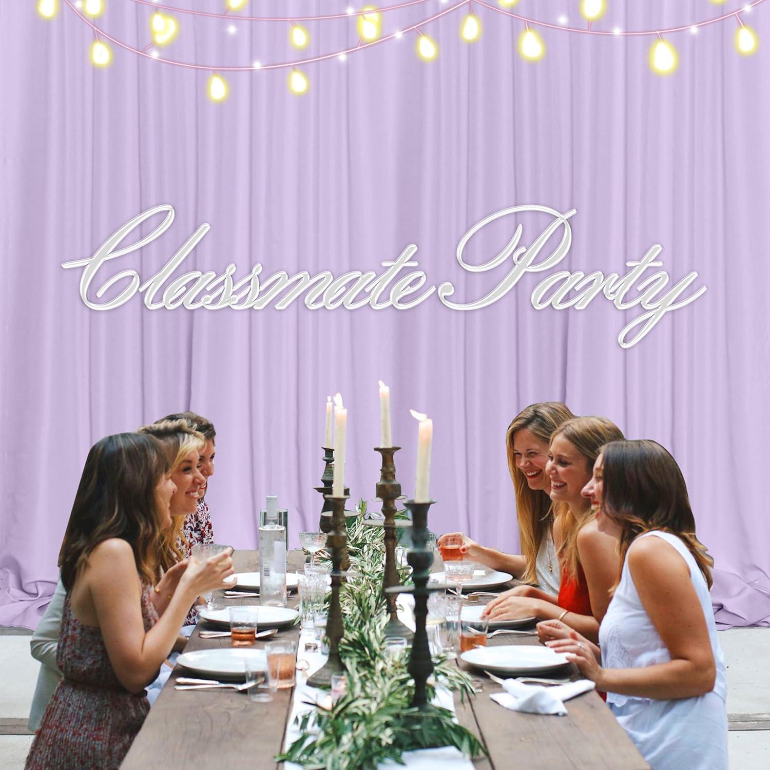 Cortinas de Fondo MEETSKY Lila Claro 3m x 2.4m 2 Paneles