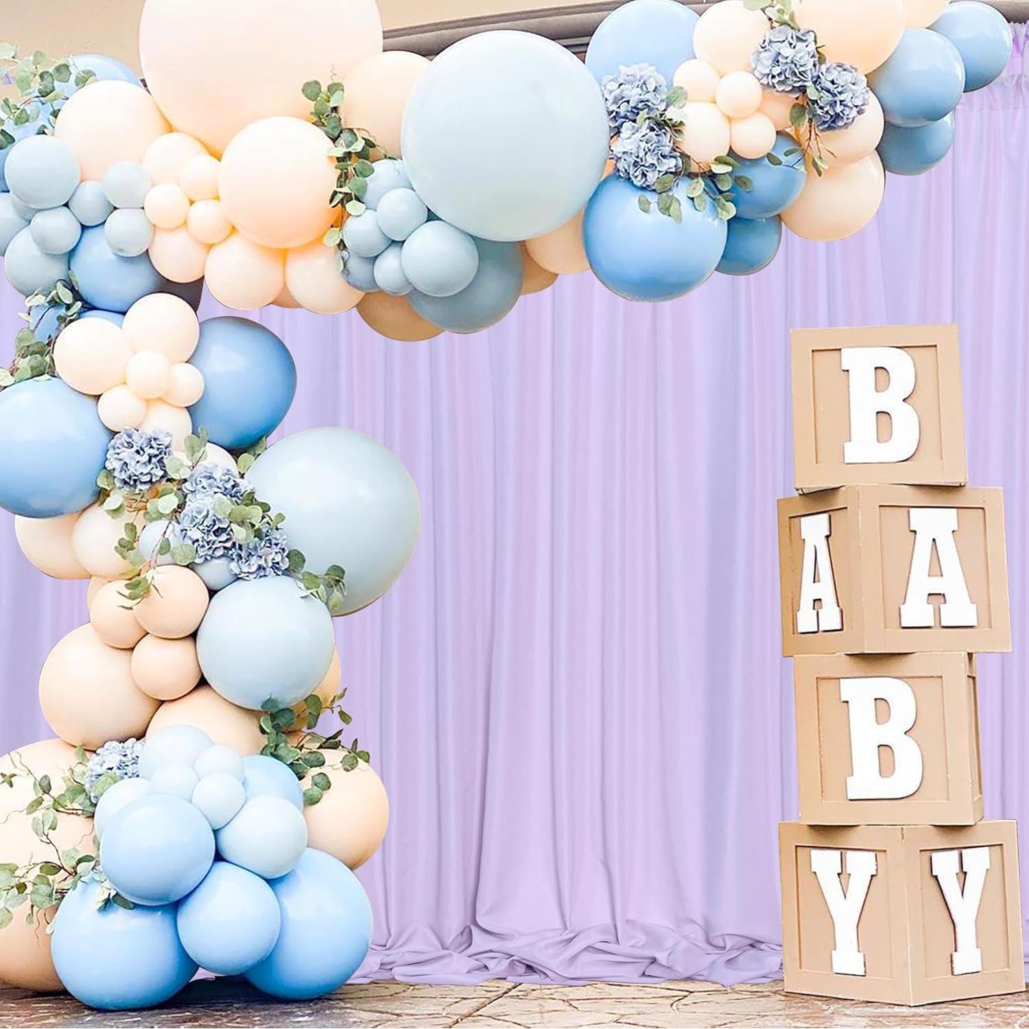 Cortinas de Fondo MEETSKY Lila Claro 3m x 2.4m 2 Paneles