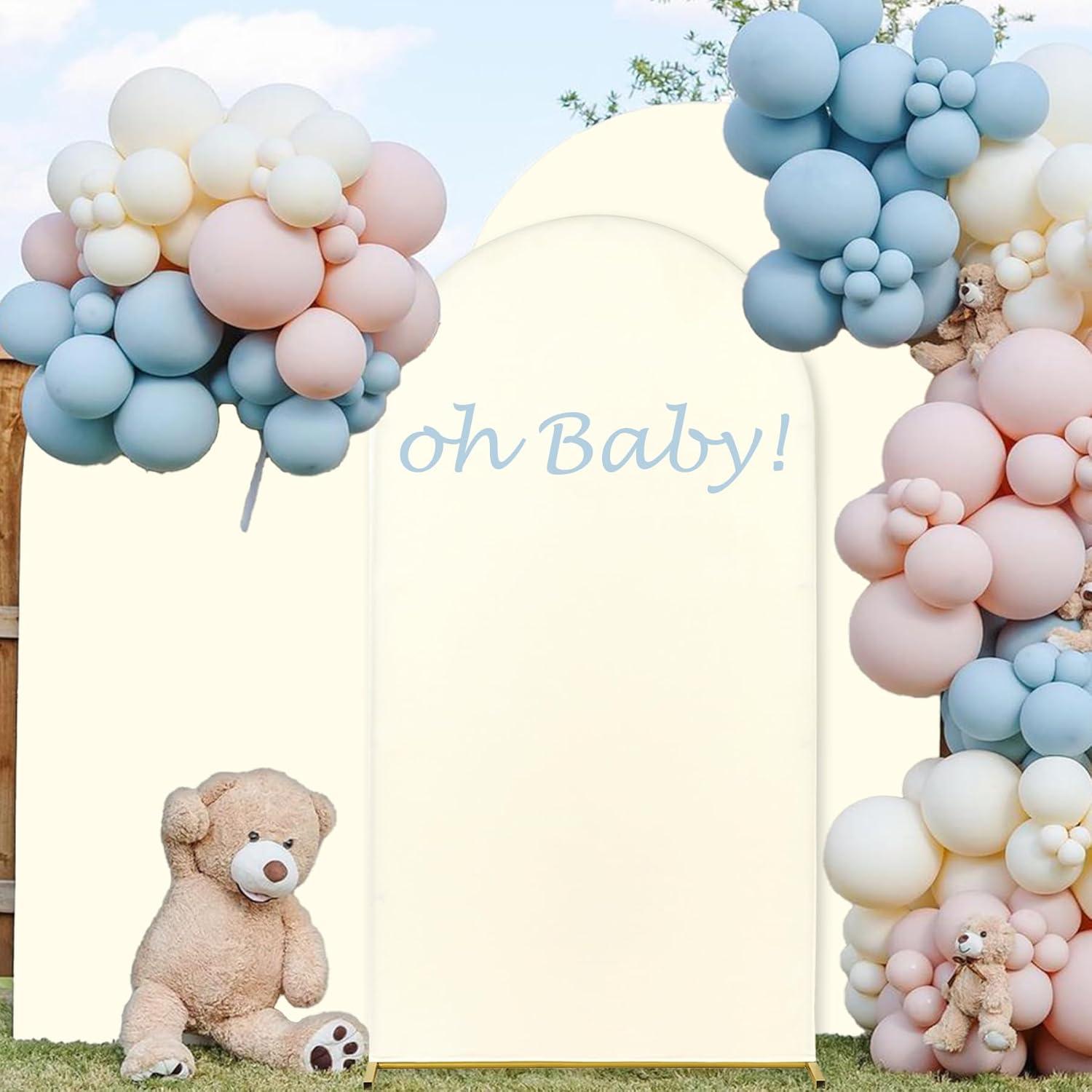 Juego de 3 Fundas de Fondo de Arco Beige Sin Arrugas 6FT 5FT 4FT