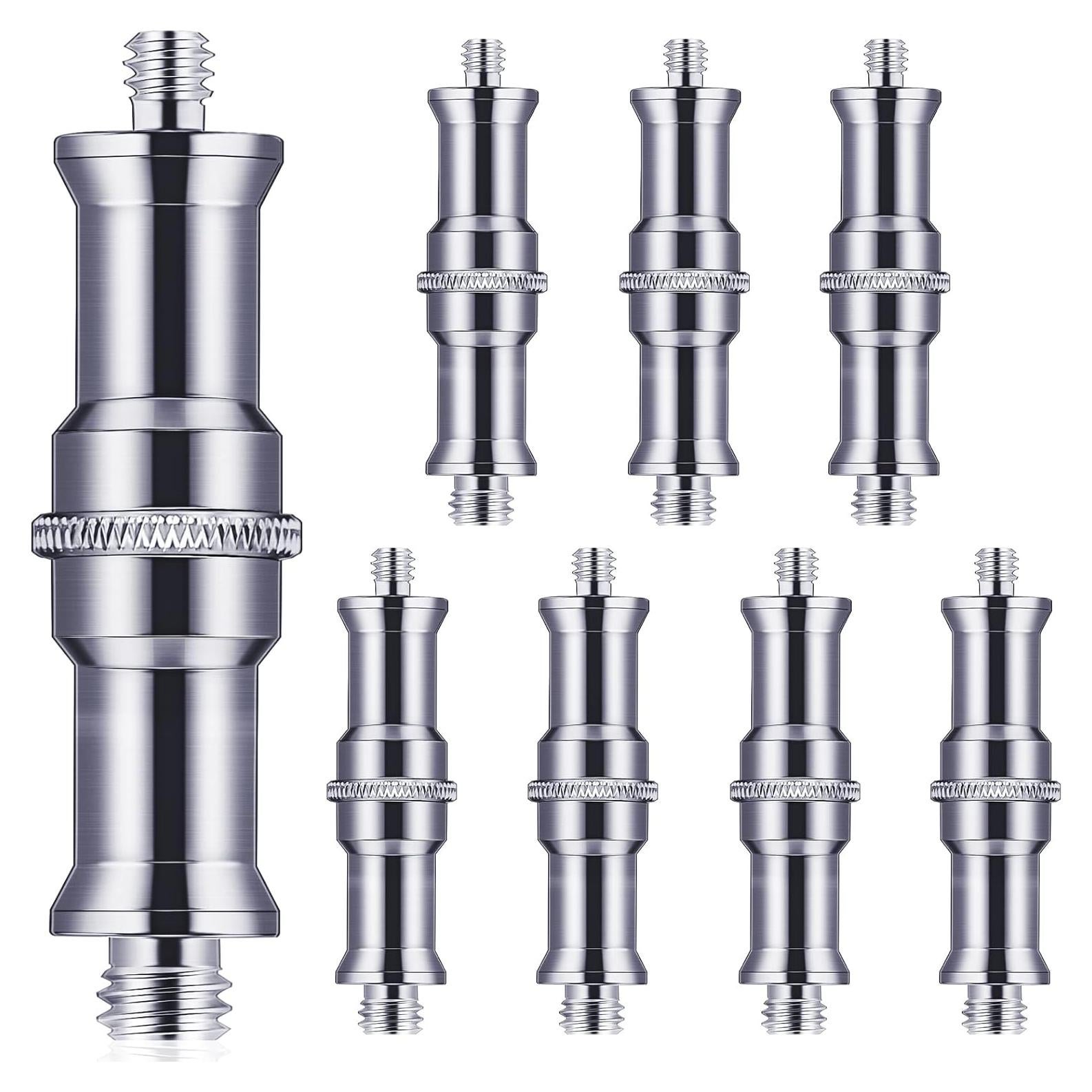 8 Adaptadores de Tornillo Macho 1/4 a 3/8 Zhengmy Aluminio