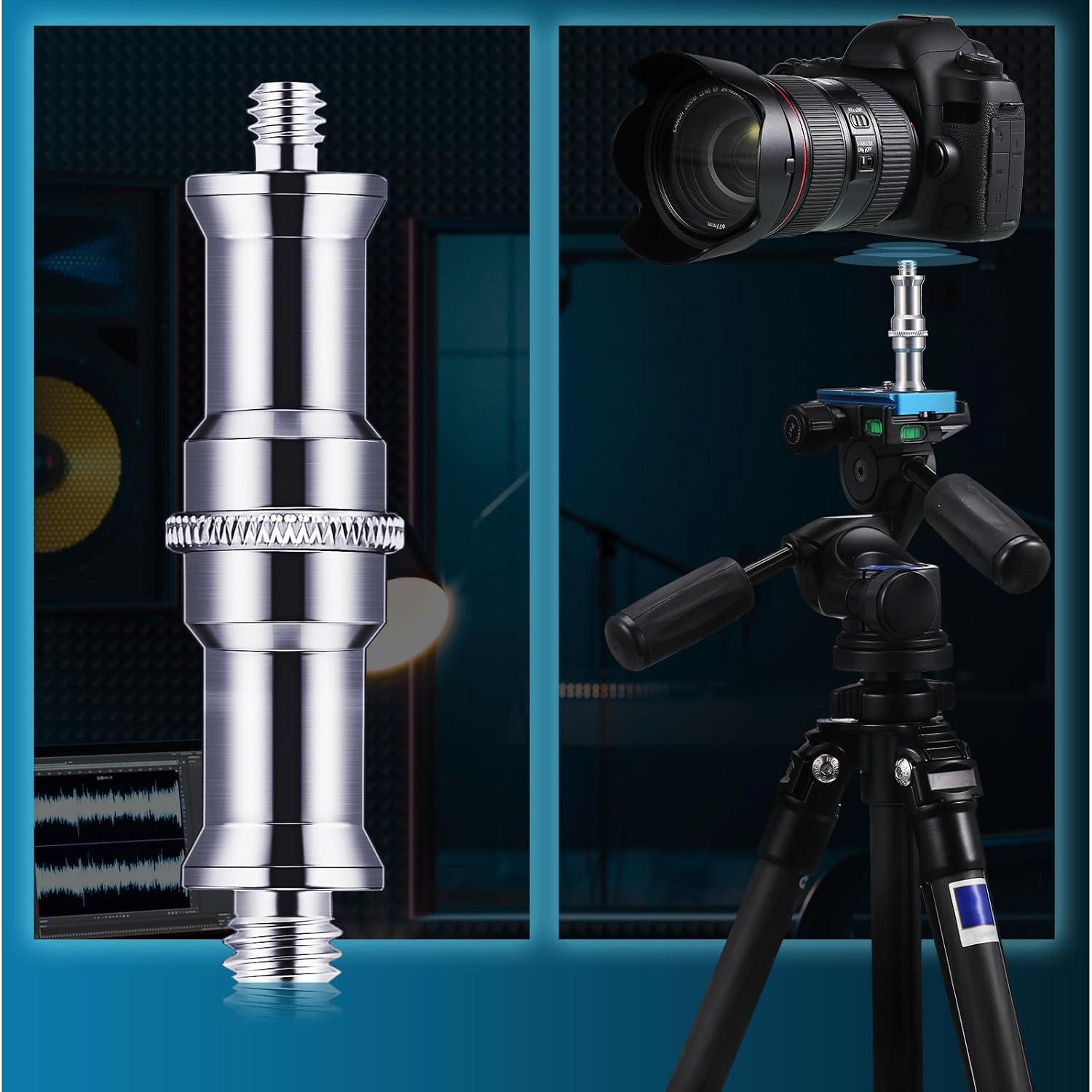 8 Adaptadores de Tornillo Macho 1/4 a 3/8 Zhengmy Aluminio