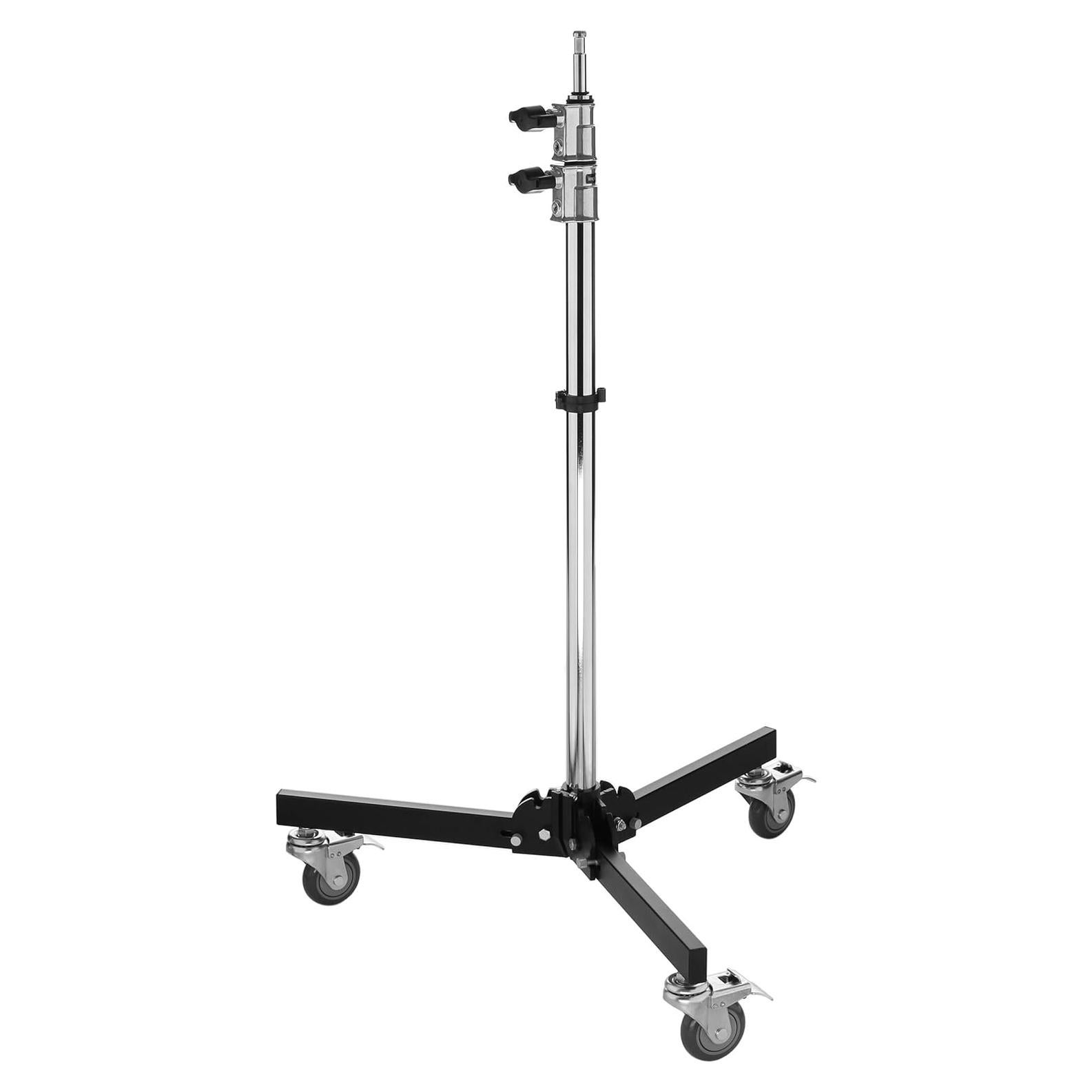 Impact Folding Wheeled Base Stand (Black/Chrome-Plated, 8.5')