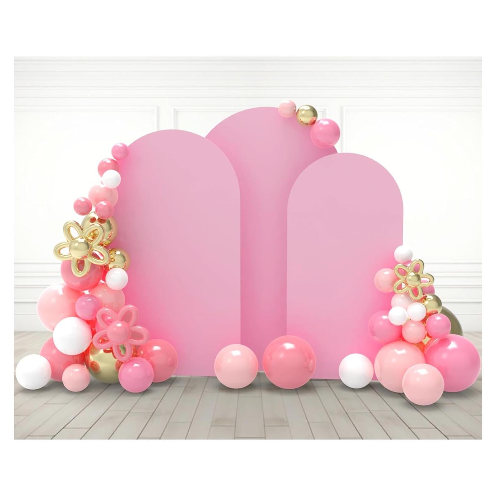 Juego de 3 Fundas para Arco de Boda Babenest Rosa Claro 2m-2.4m