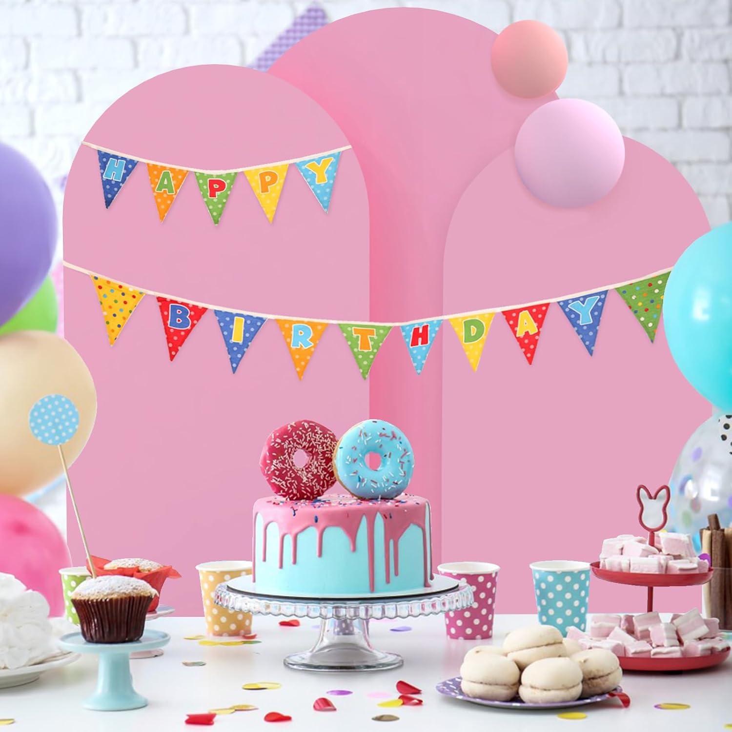 Juego de 3 Fundas para Arco de Boda Babenest Rosa Claro 2m-2.4m