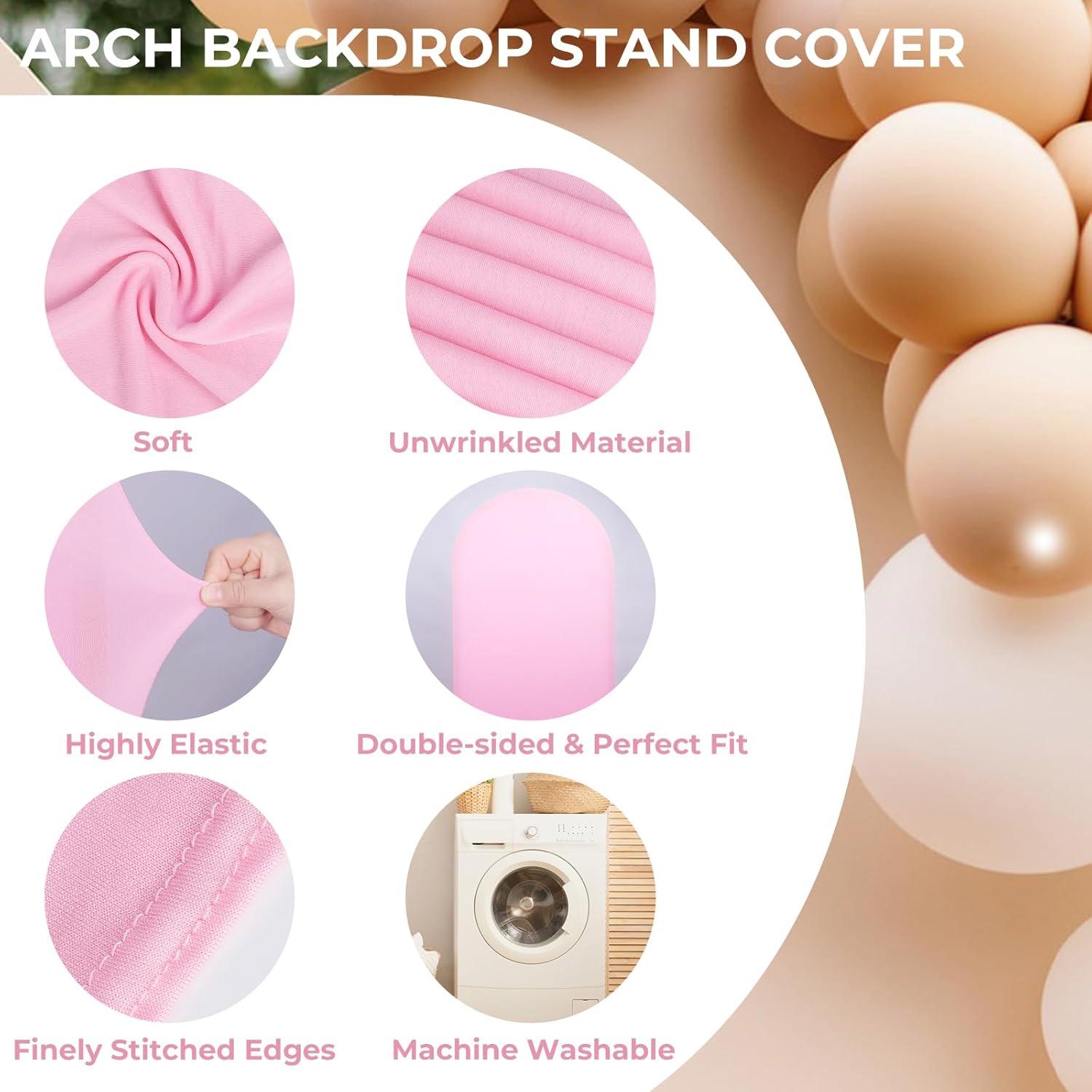 Juego de 3 Fundas para Arco de Boda Babenest Rosa Claro 2m-2.4m