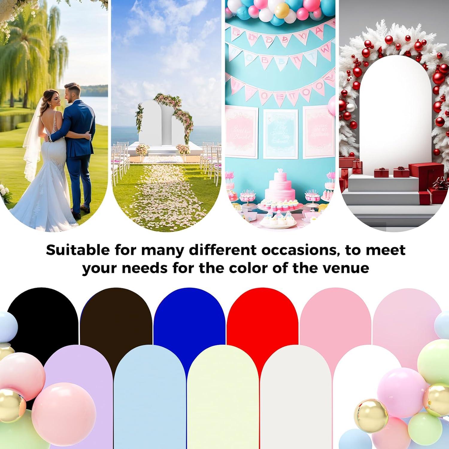 Juego de 3 Fundas para Arco de Boda Babenest Rosa Claro 2m-2.4m