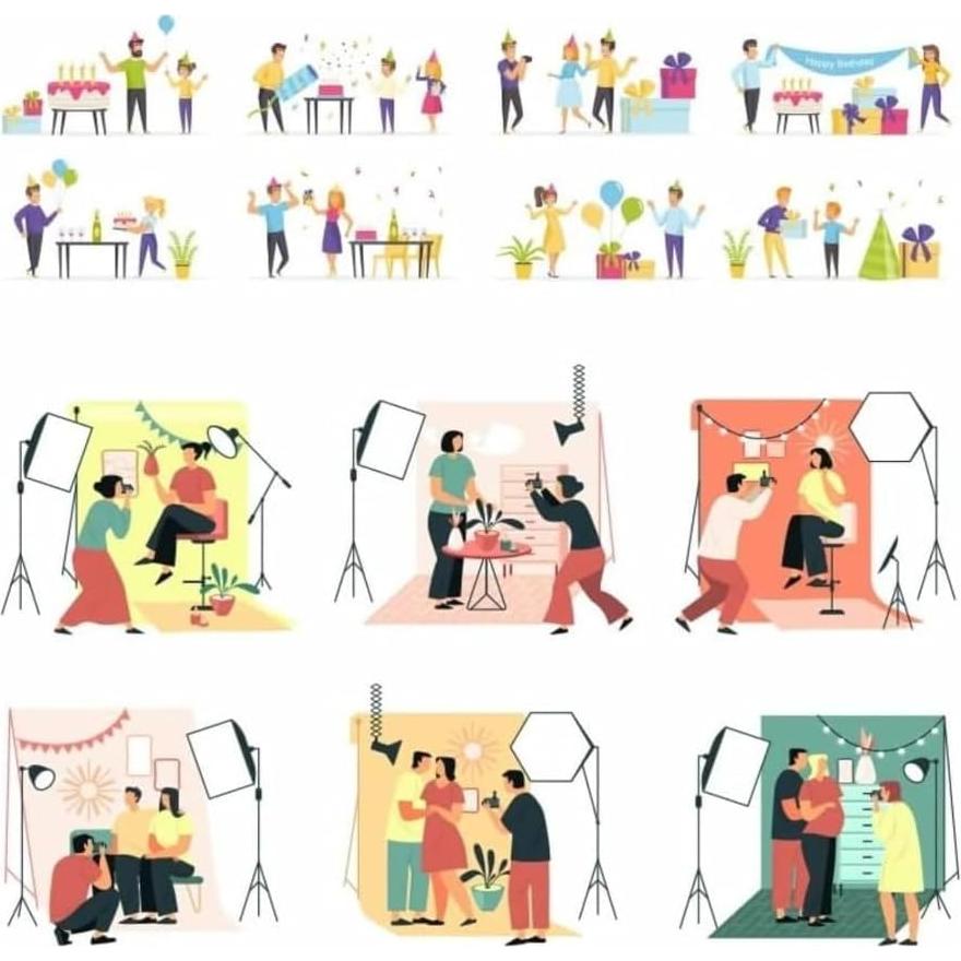 Fondo de Fotografía para Bebés KS-Backdrop 210x150 cm Luna Estrella