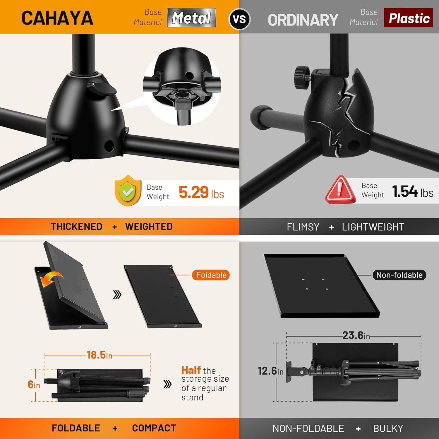 Trípode Proyector CAHAYA Ajustable 89.85 a 129.97 cm Plegable