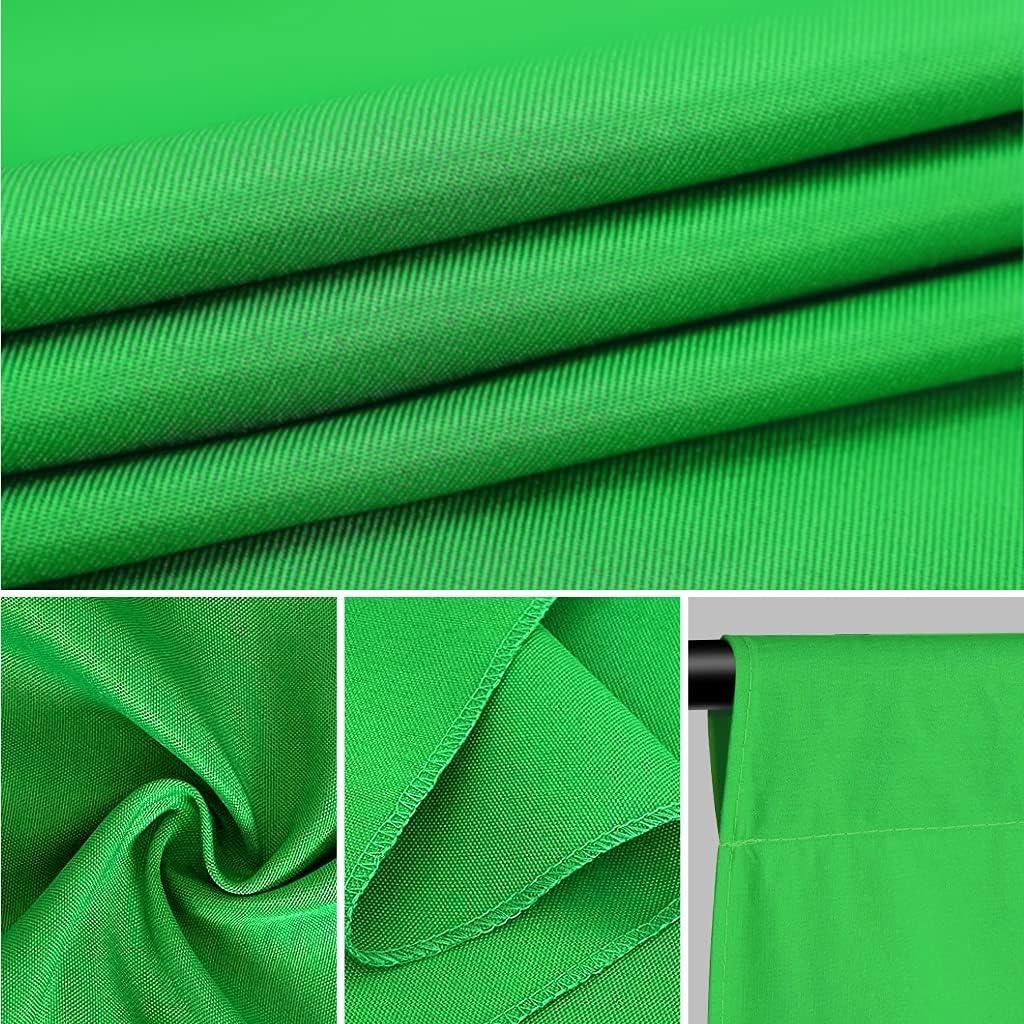 10x12ft Green Screen Backdrop for Photography, Chromakey Background Fabric for Photoshoot, Zoom Meeting, Game Live Steaming