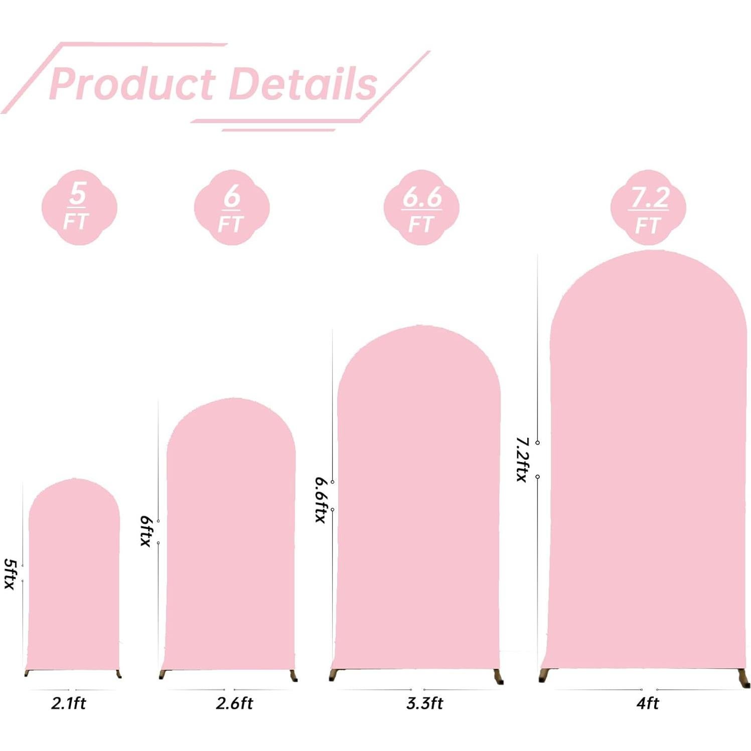 Cubierta de Arco de Boda Bricia 2.19m Rosa Estirable