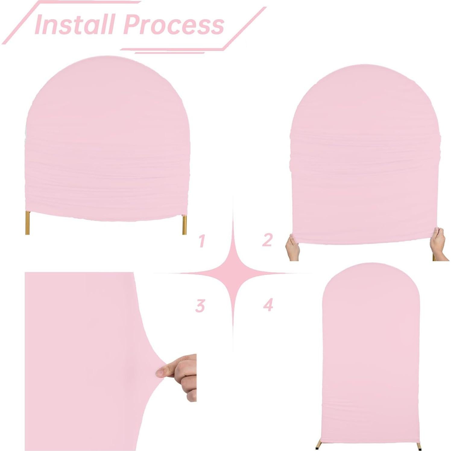 Cubierta de Arco de Boda Bricia 2.19m Rosa Estirable