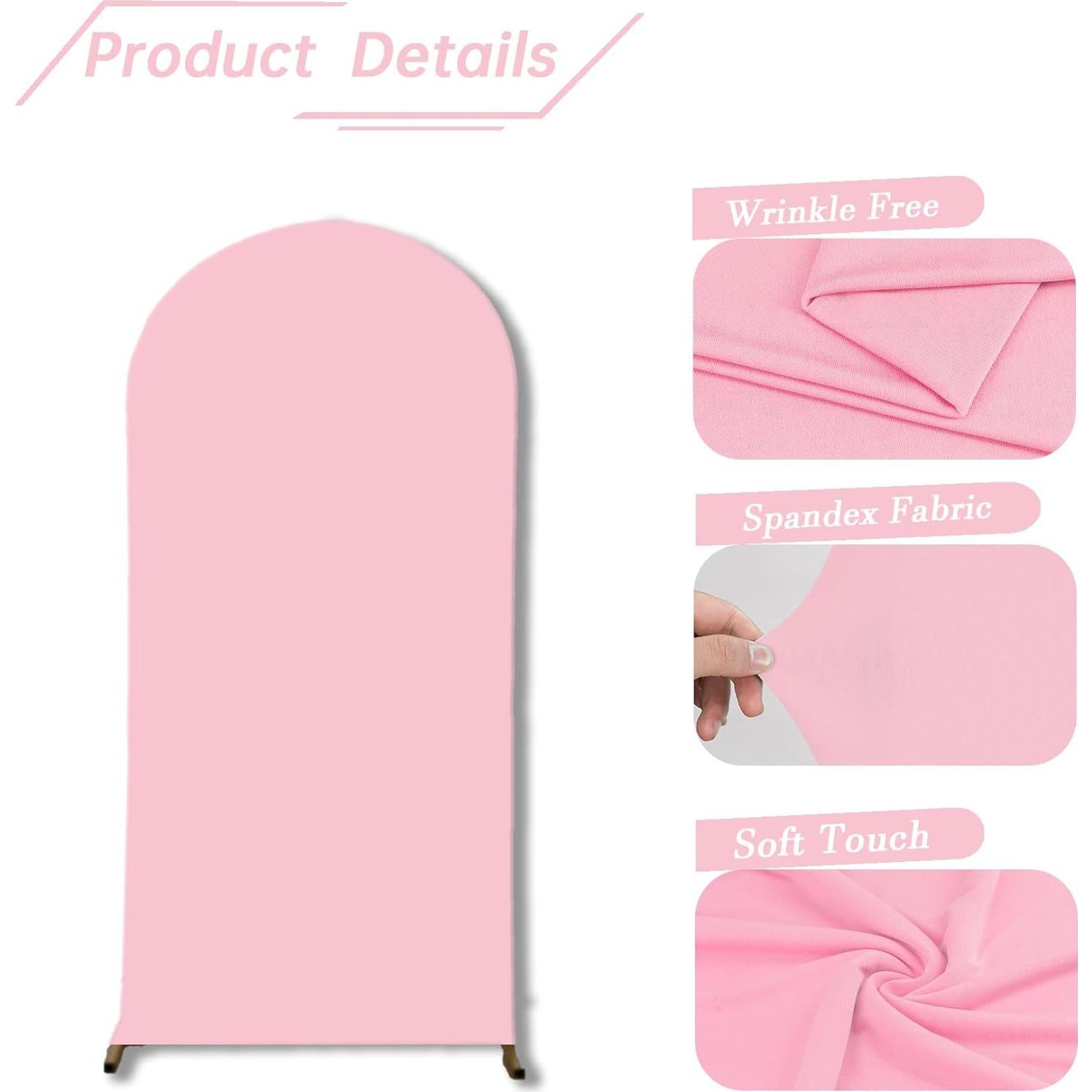 Cubierta de Arco de Boda Bricia 2.19m Rosa Estirable