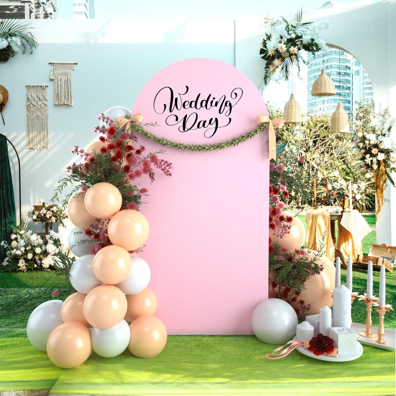 Cubierta de Arco de Boda Bricia 2.19m Rosa Estirable