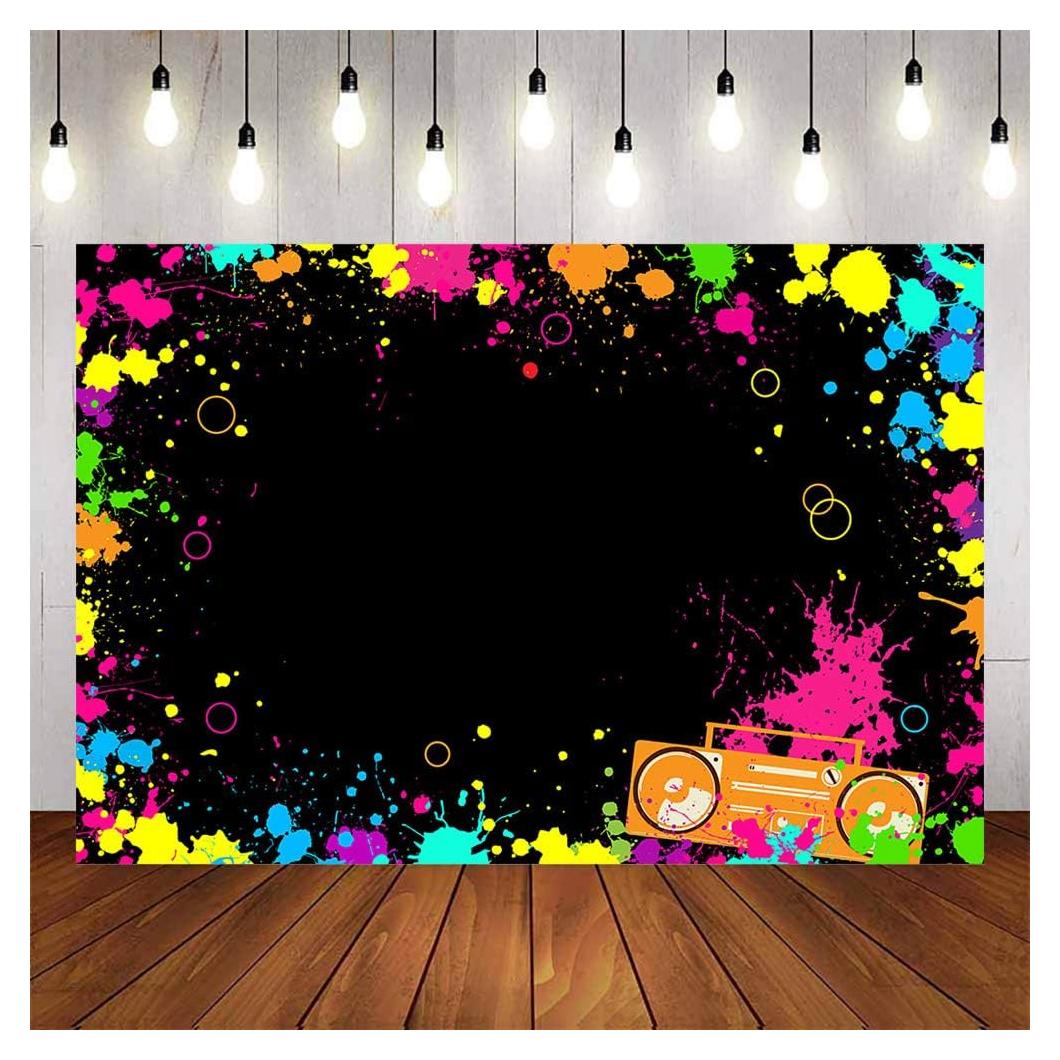 Fondo de Fiesta Brillo Neón Avezano 210x150 cm Decoración
